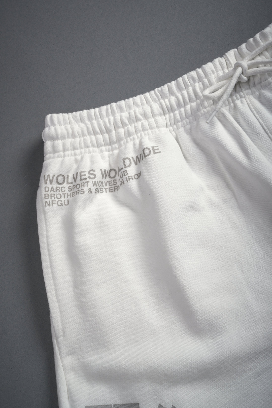 Powerhouse of the Wolves Grunge Brock Sweat Shorts in Cream