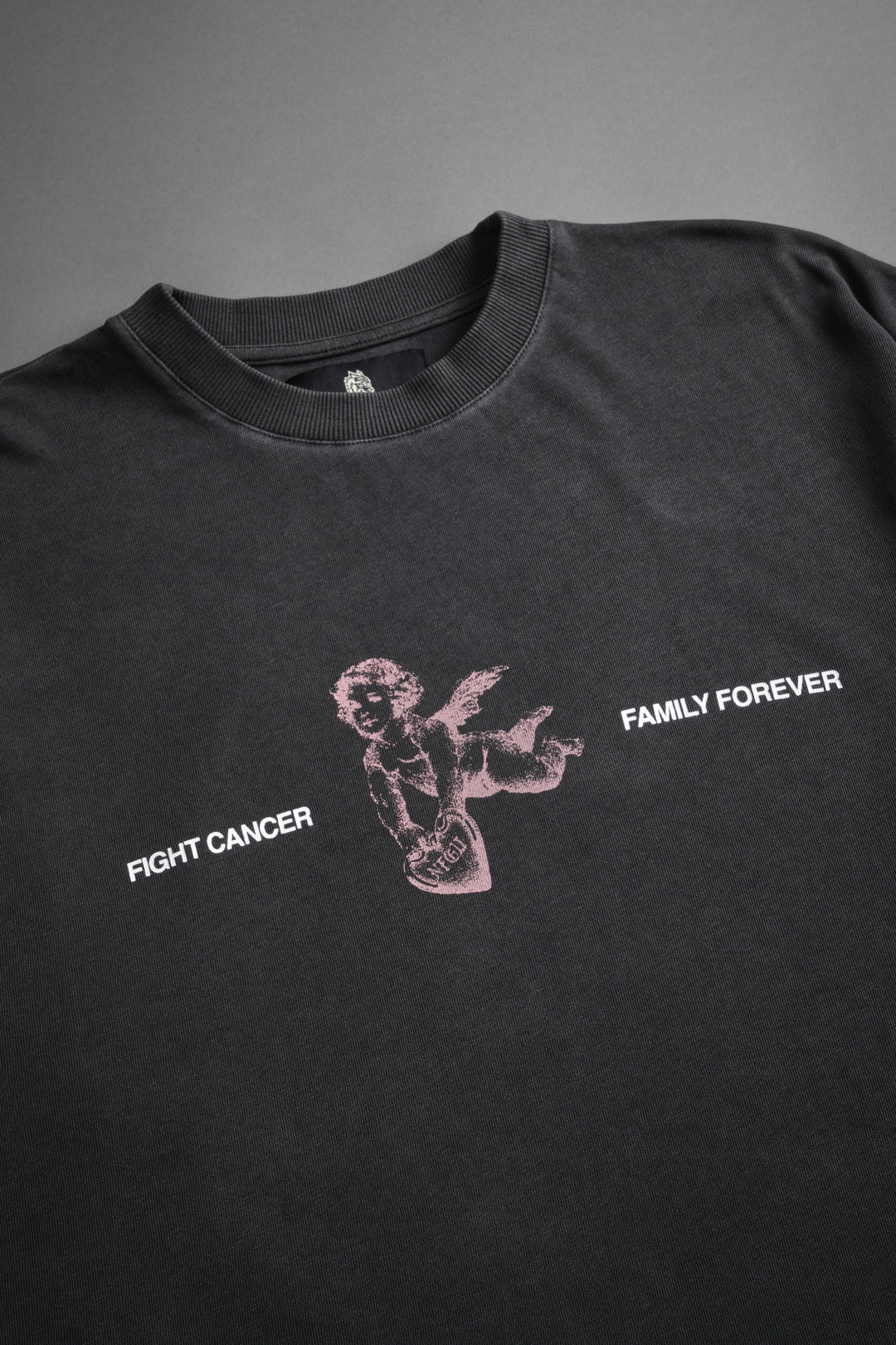 Fight Cancer NFGU "Premium" Oversized Tee in Wolf Gray