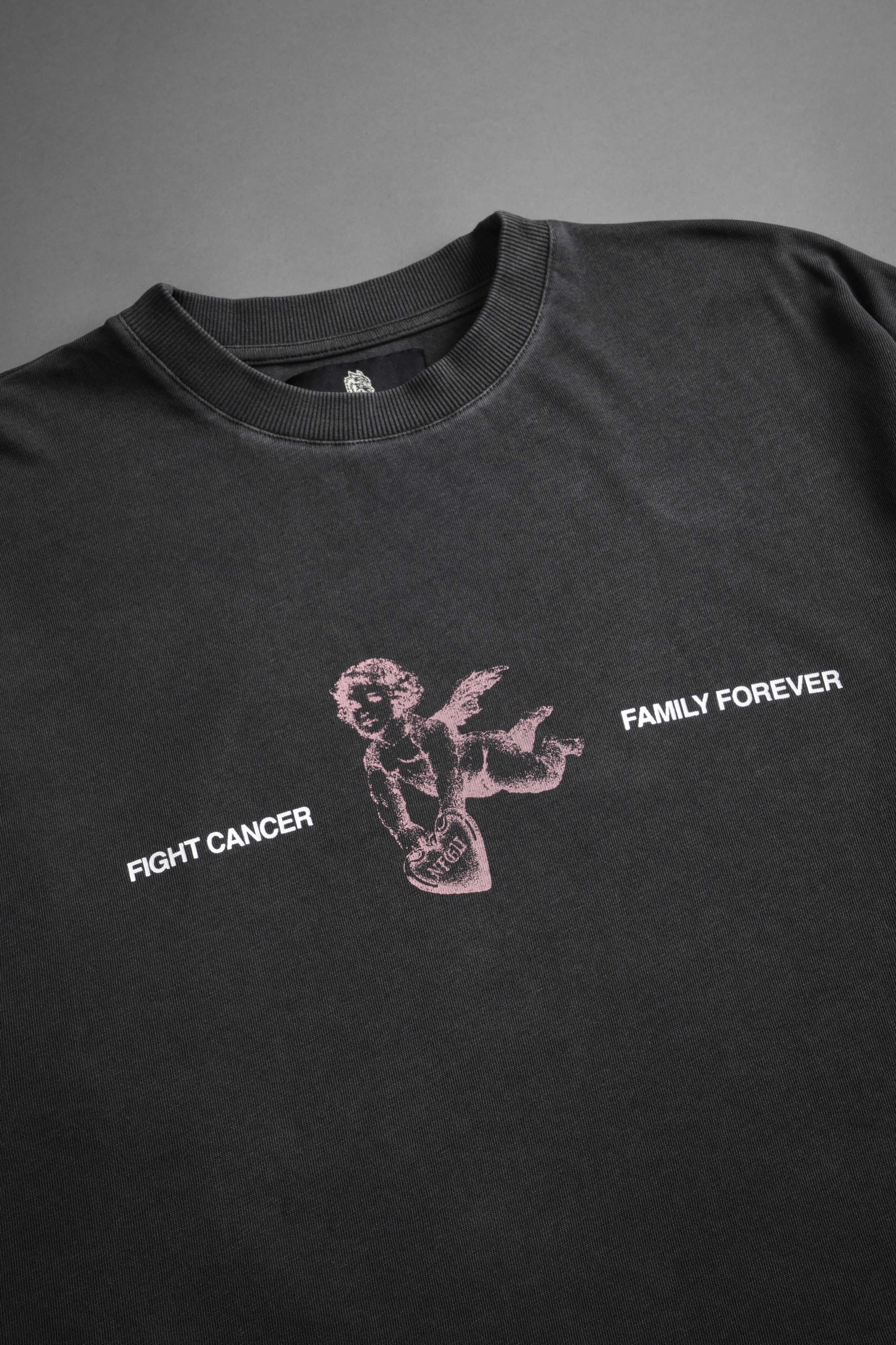 Fight Cancer NFGU "Premium" Oversized Tee in Wolf Gray