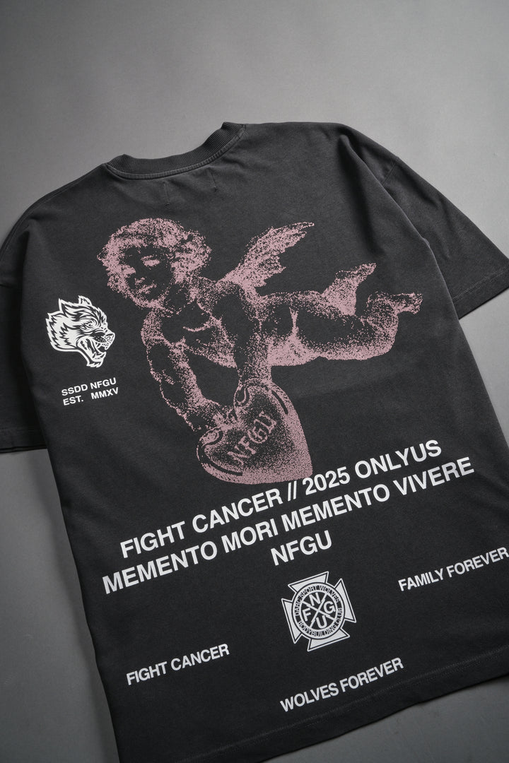 Fight Cancer NFGU "Premium" Oversized Tee in Wolf Gray