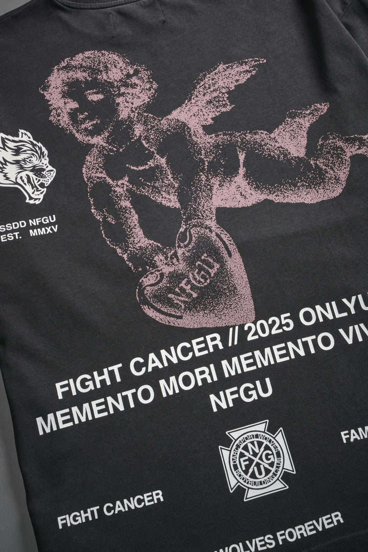 Fight Cancer NFGU "Premium" Oversized Tee in Wolf Gray