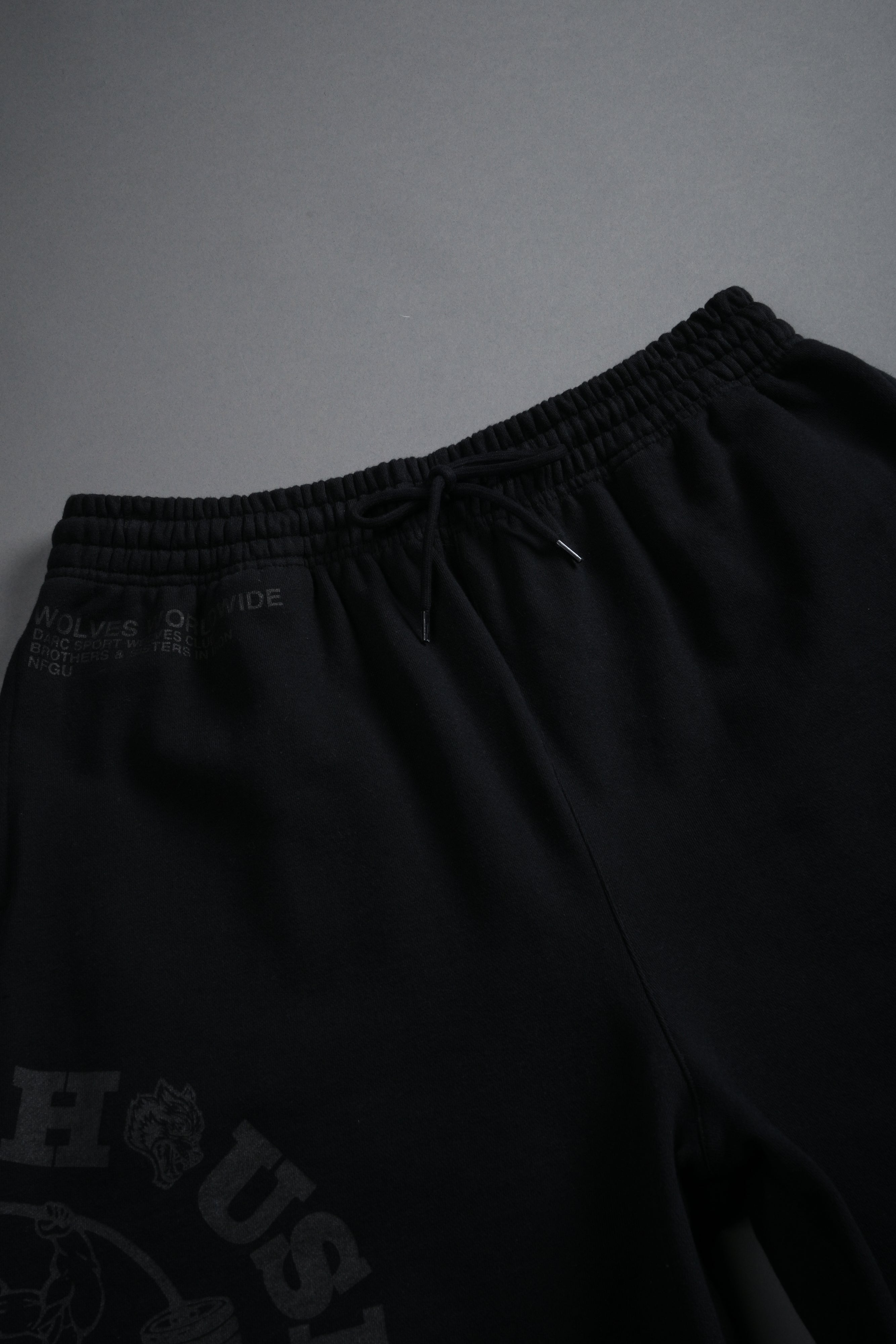 Powerhouse of the Wolves Grunge Brock Sweat Shorts in Black
