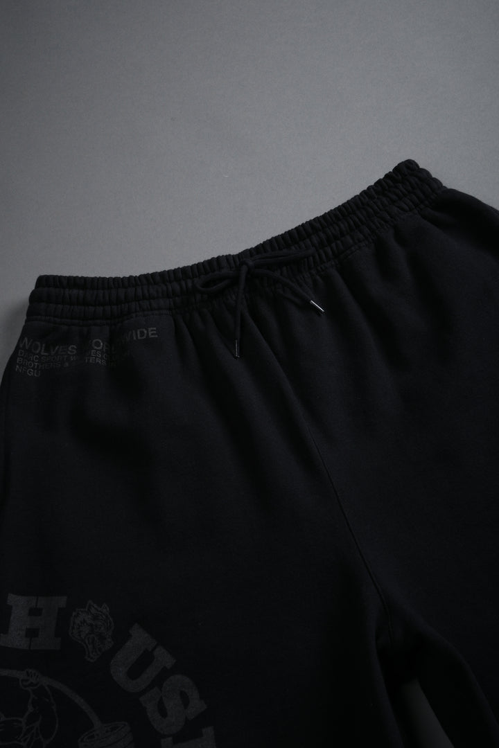 Powerhouse of the Wolves Grunge Brock Sweat Shorts in Black