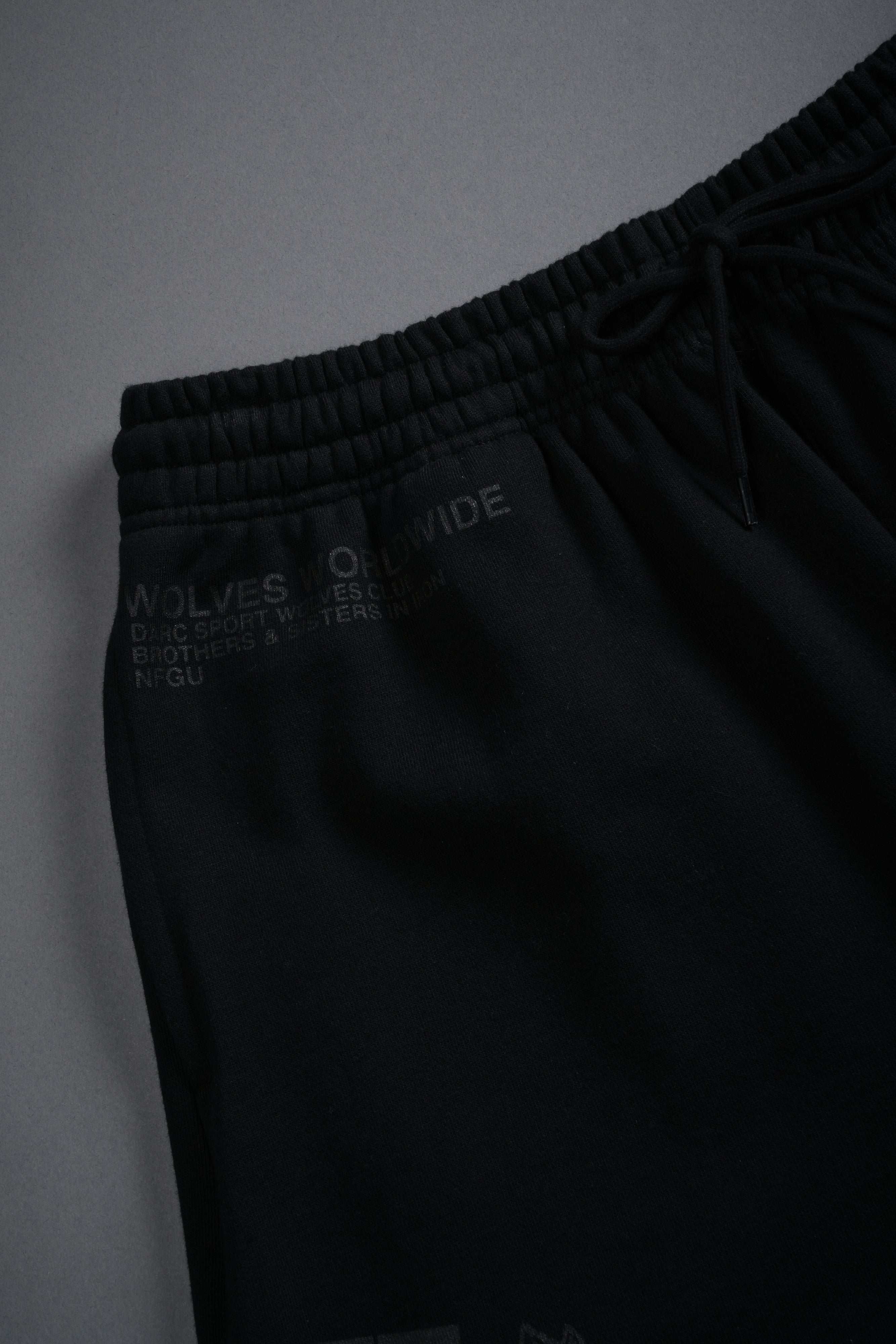 Powerhouse of the Wolves Grunge Brock Sweat Shorts in Black
