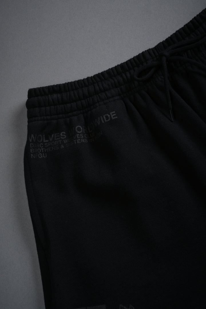 Powerhouse of the Wolves Grunge Brock Sweat Shorts in Black