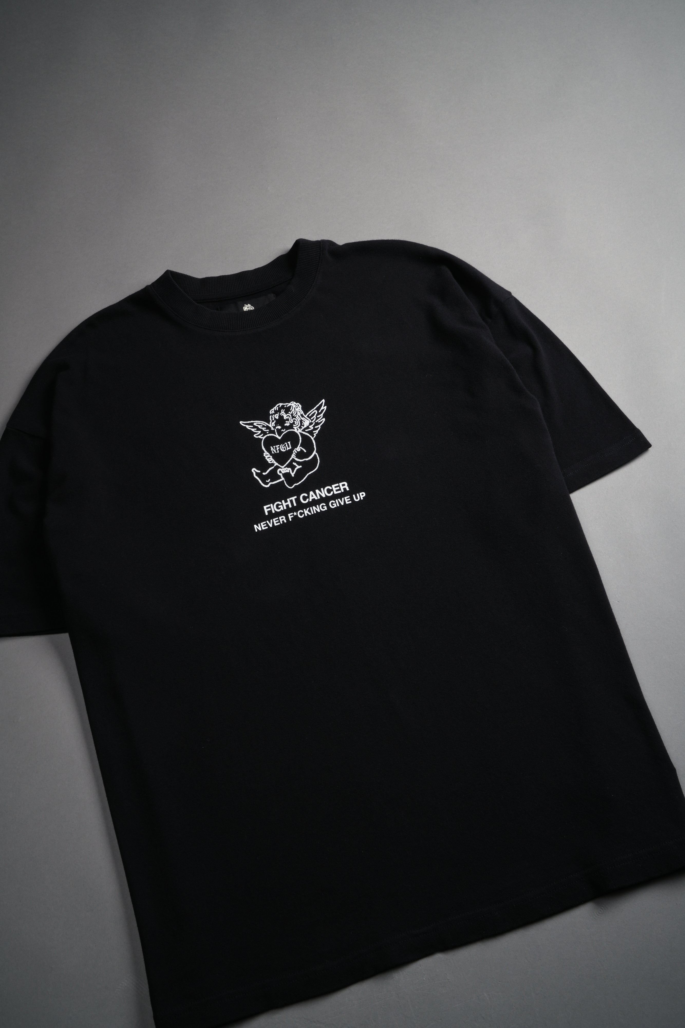 Never F*cking Give Up "Premium" Oversized Tee in Black