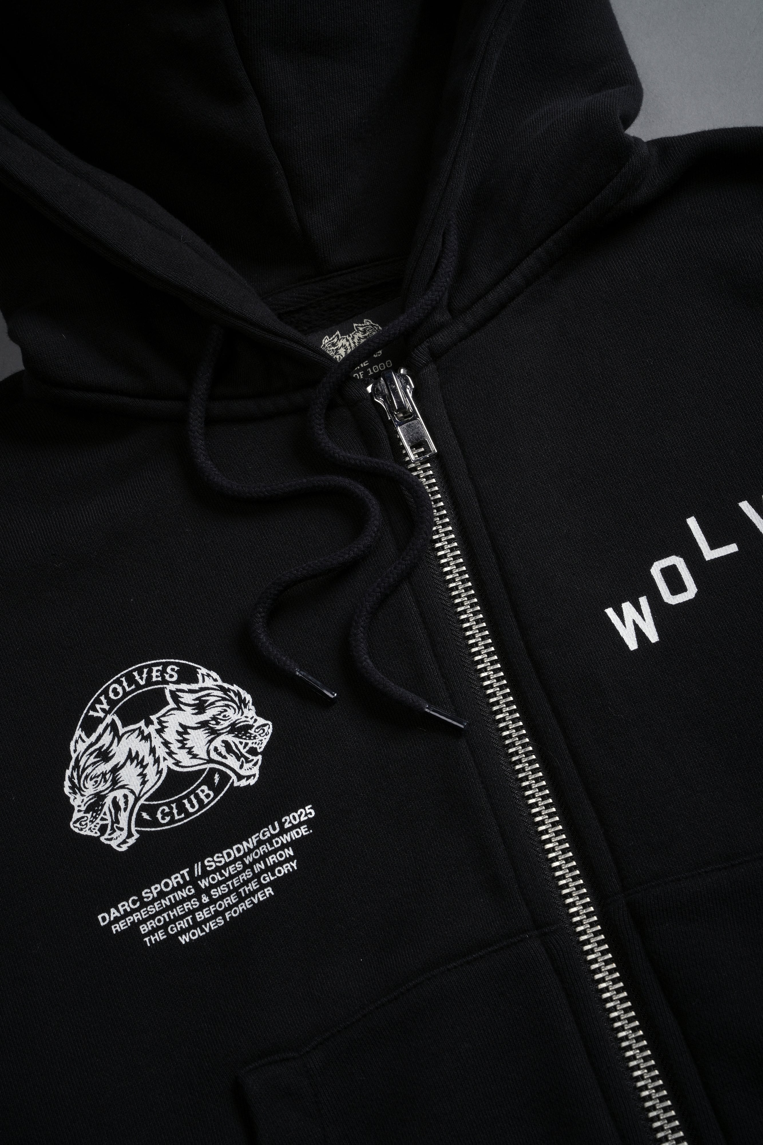 Pyramid V2 "Chambers" (Cropped) Zip Hoodie in Black