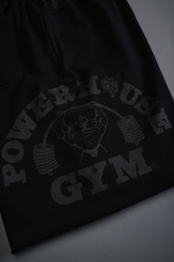 Powerhouse of the Wolves Grunge Brock Sweat Shorts in Black