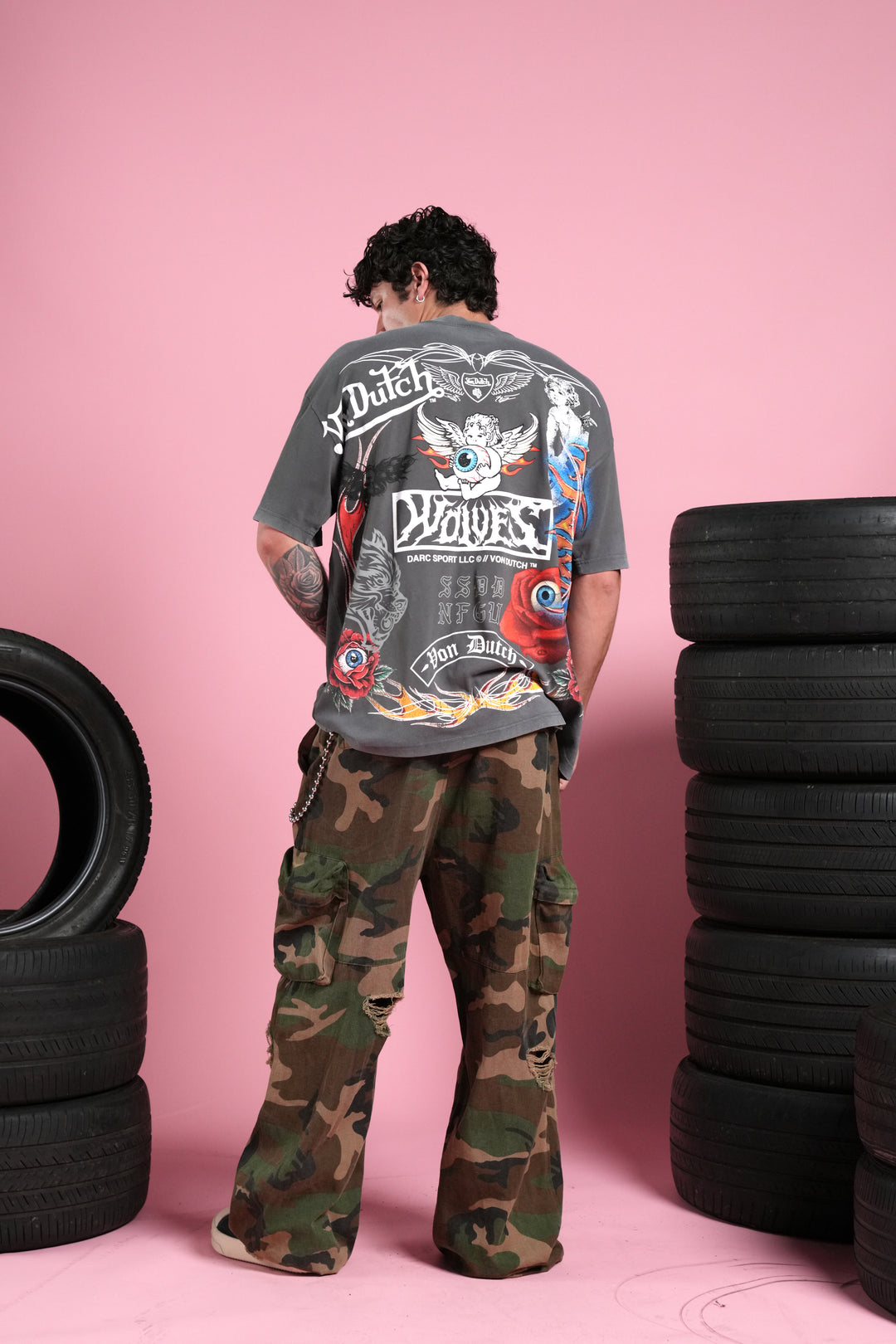 Kulture Klash V2 Premium Oversized Tee in Wolf Gray