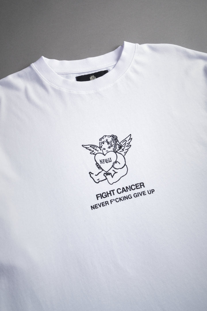 Never F*cking Give Up "Premium" Oversized Tee in White