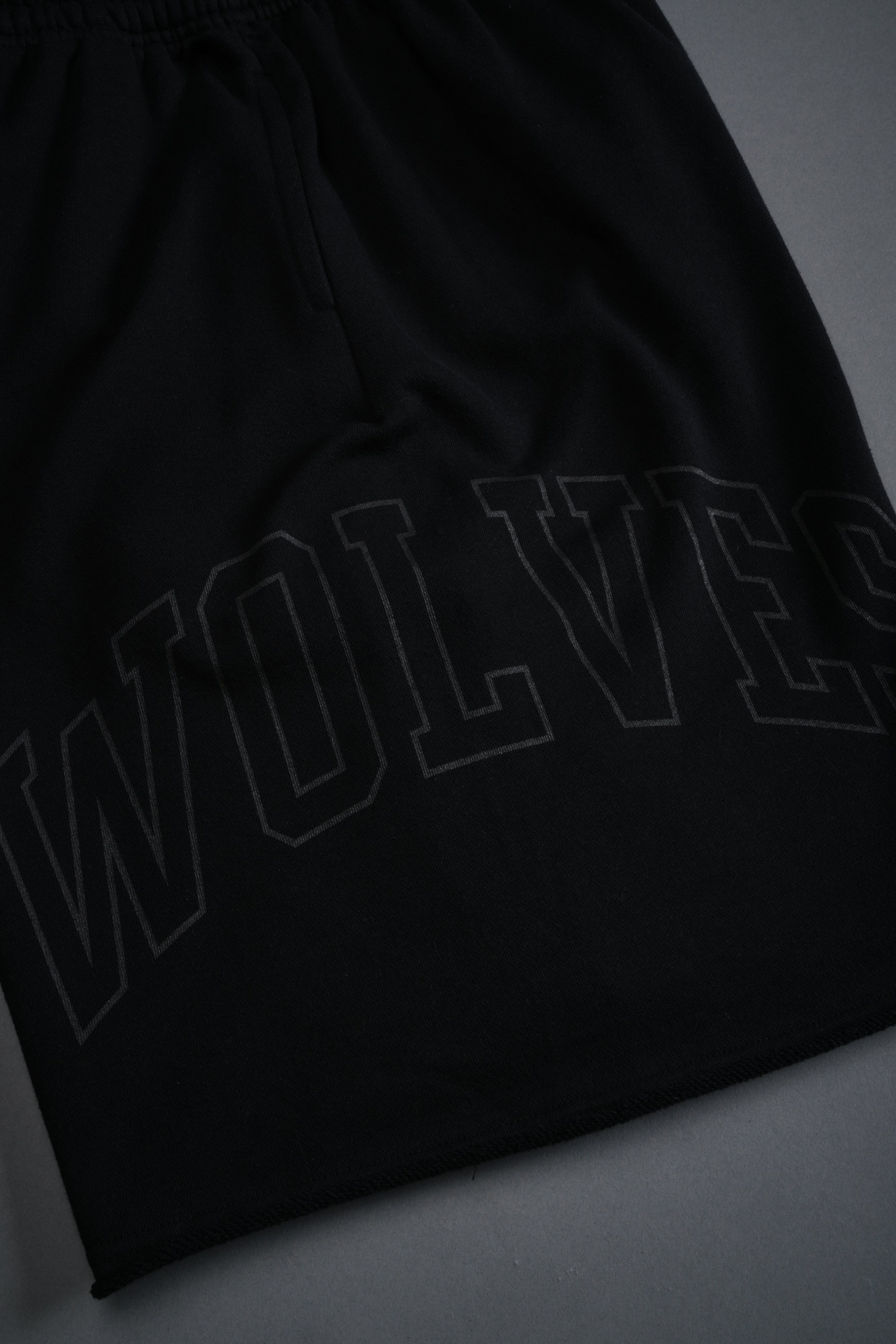 Powerhouse of the Wolves Grunge Brock Sweat Shorts in Black