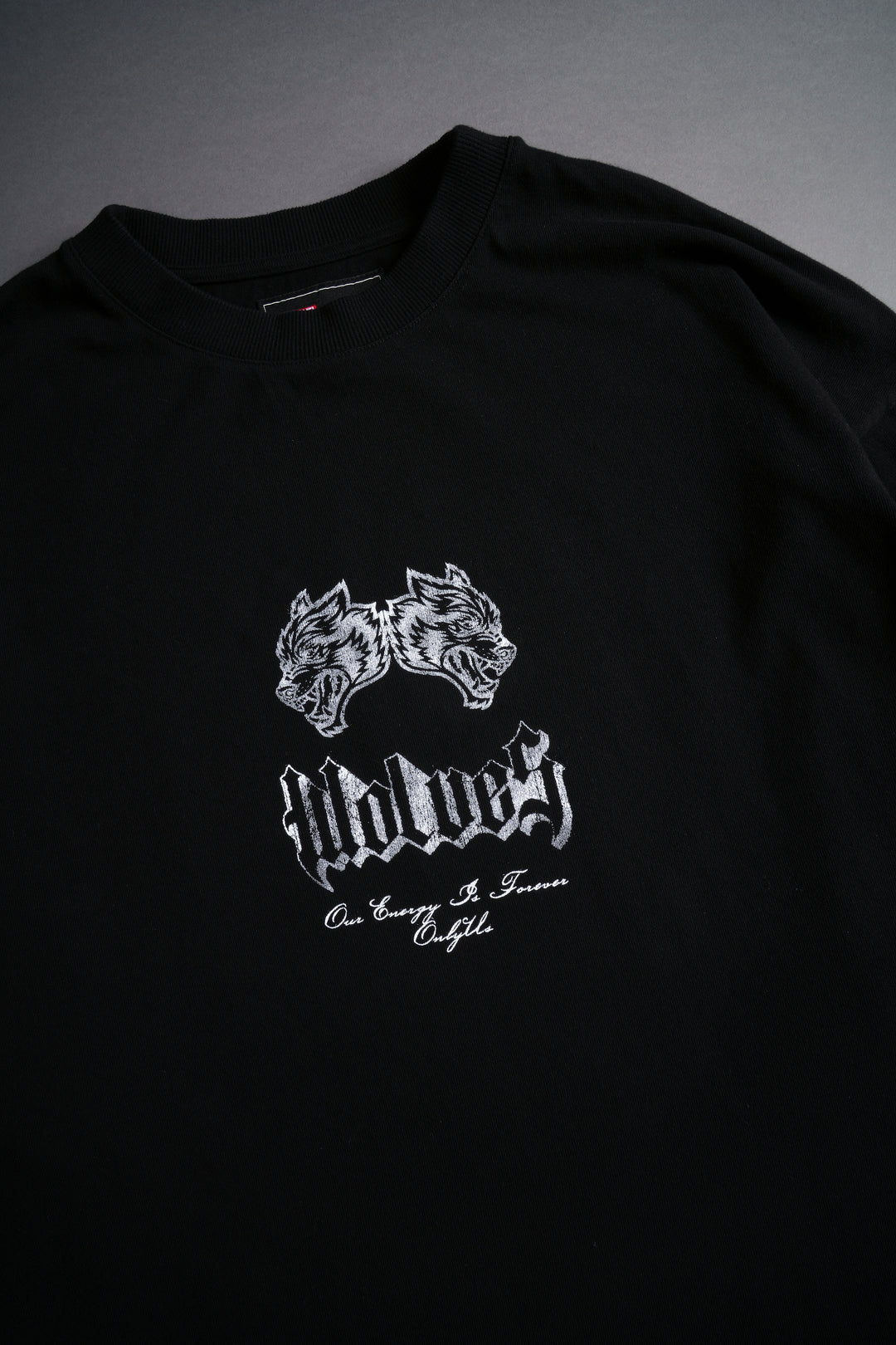 Blackcat "Side By Side" Series Oversized Tee in Black