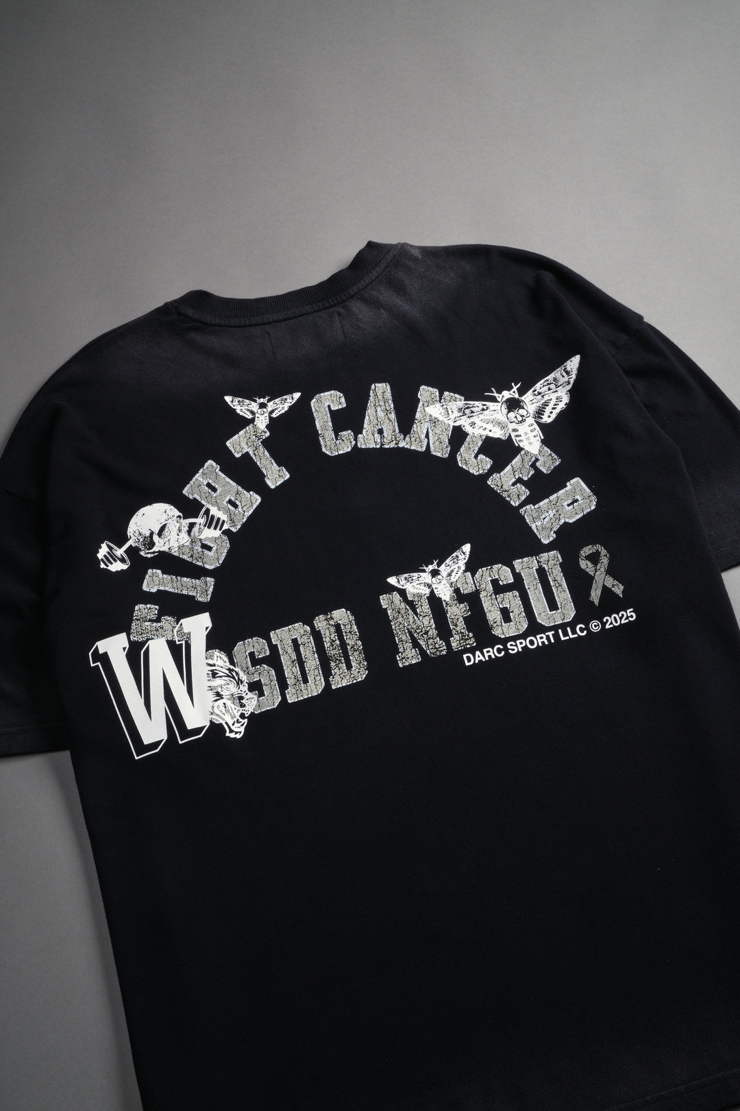 Fight Cancer 2025 "Premium" Oversized Tee in Black Drift Wash
