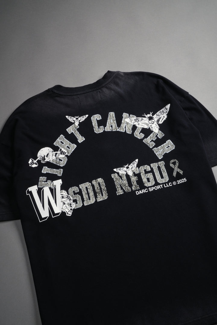 Fight Cancer 2025 "Premium" Oversized Tee in Black Drift Wash