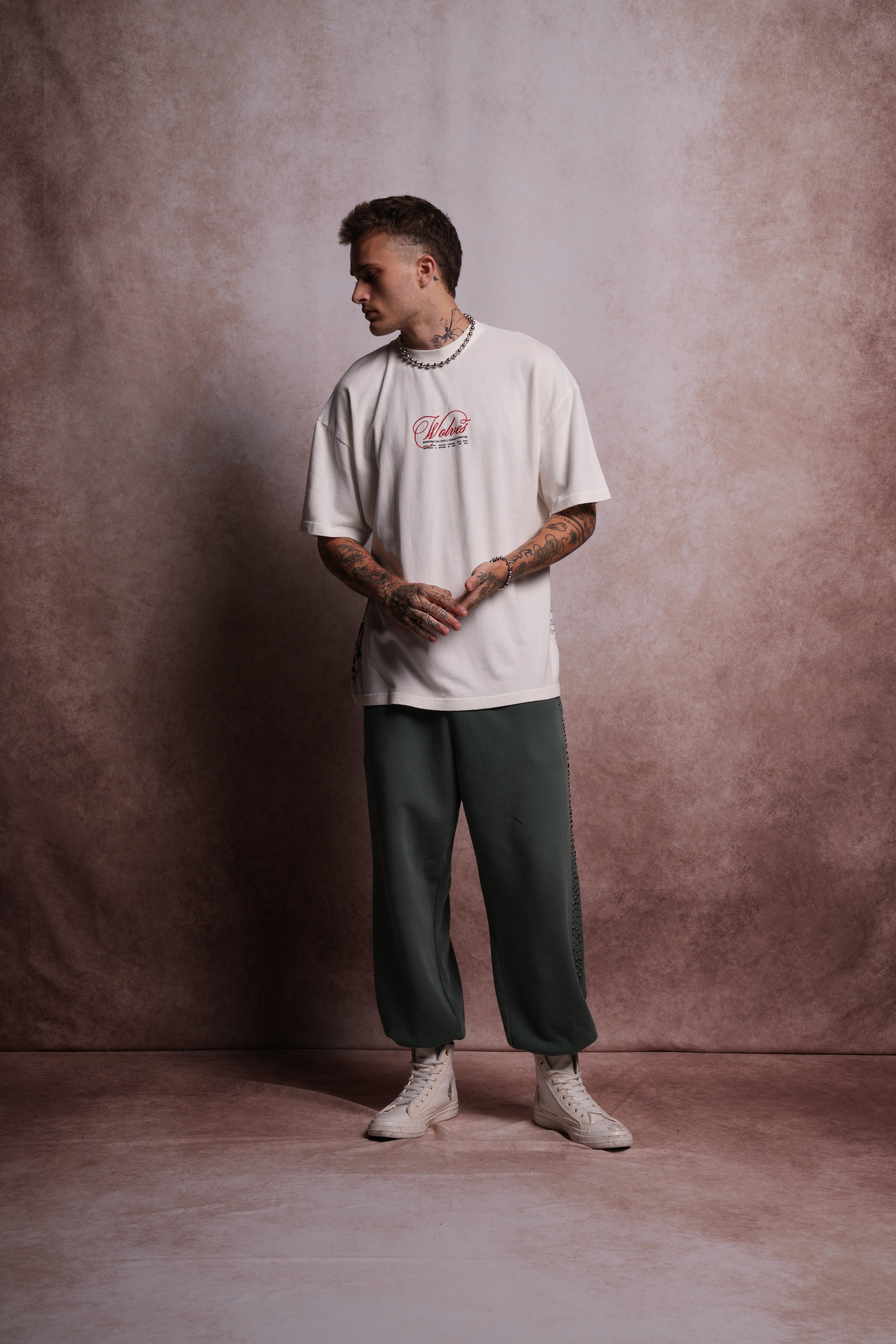 (1 Of 500) Death Bloom "Premium" Oversized Tee in Cream
