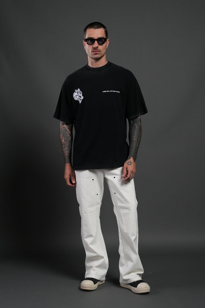 Come Hell Or High Water NFGU Premium Oversized Tee in Black