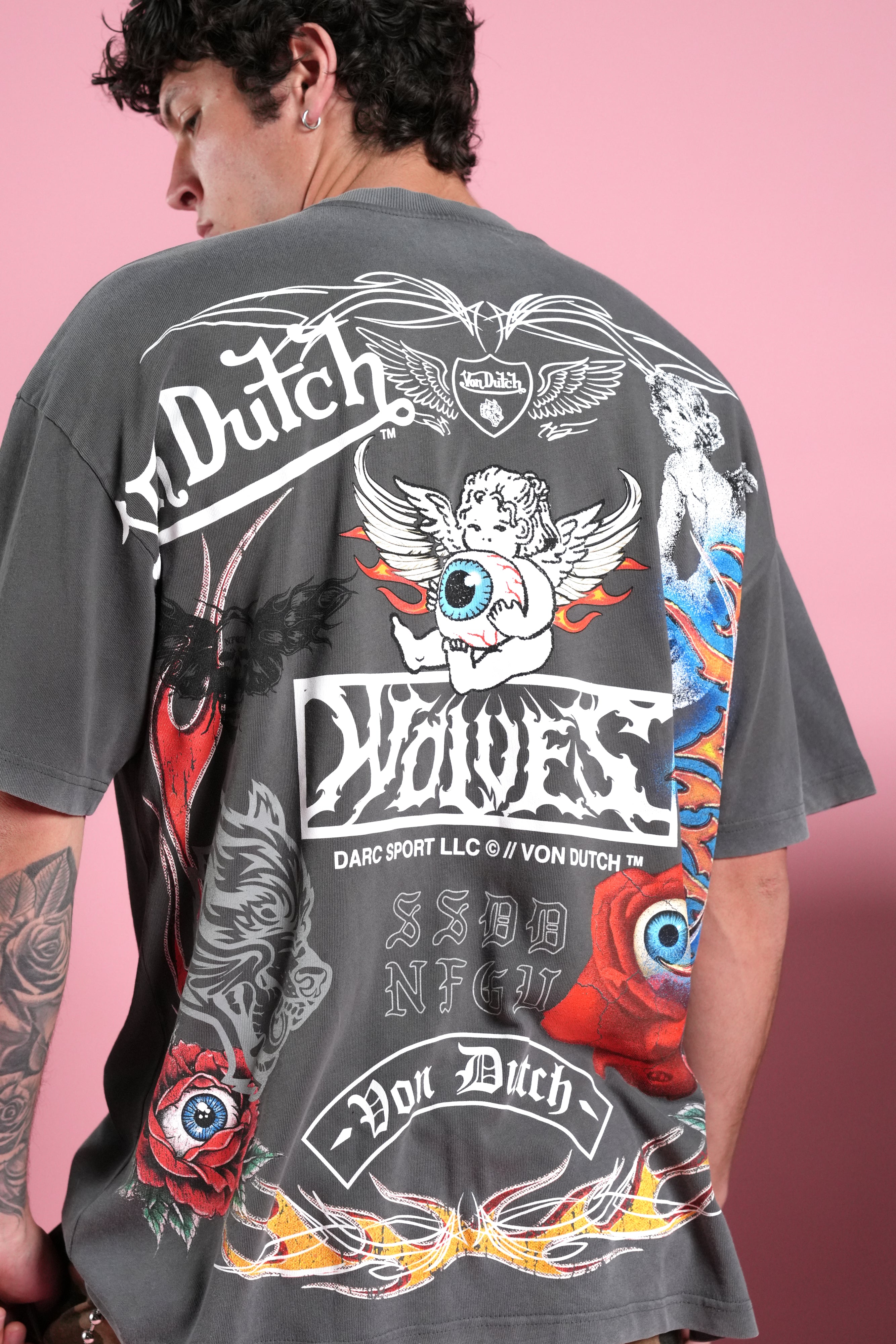 Kulture Klash V2 Premium Oversized Tee in Wolf Gray