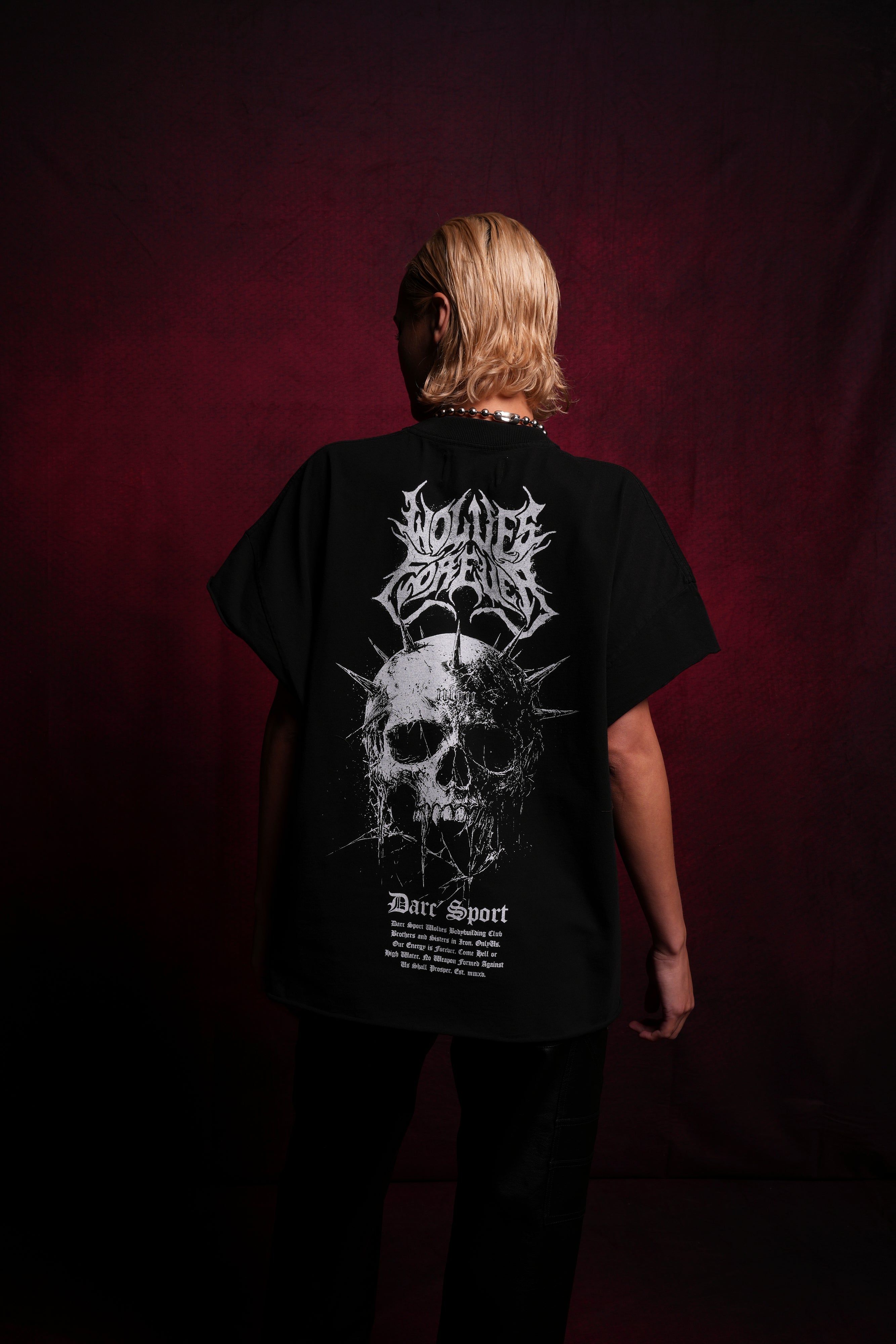 Mourning Star "Grunge" Cut Off Tee in Black