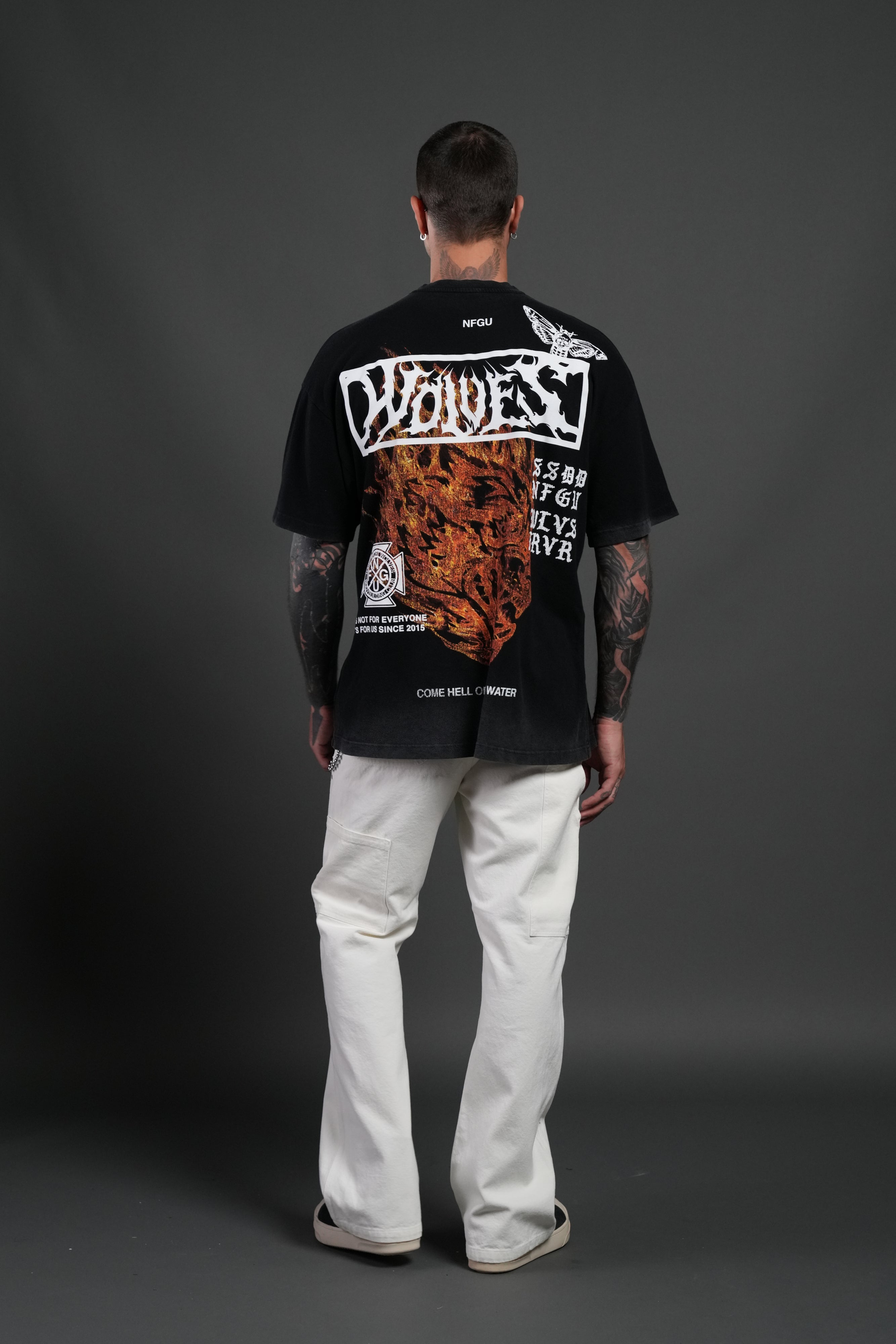 Come Hell Or High Water NFGU Premium Oversized Tee in Black