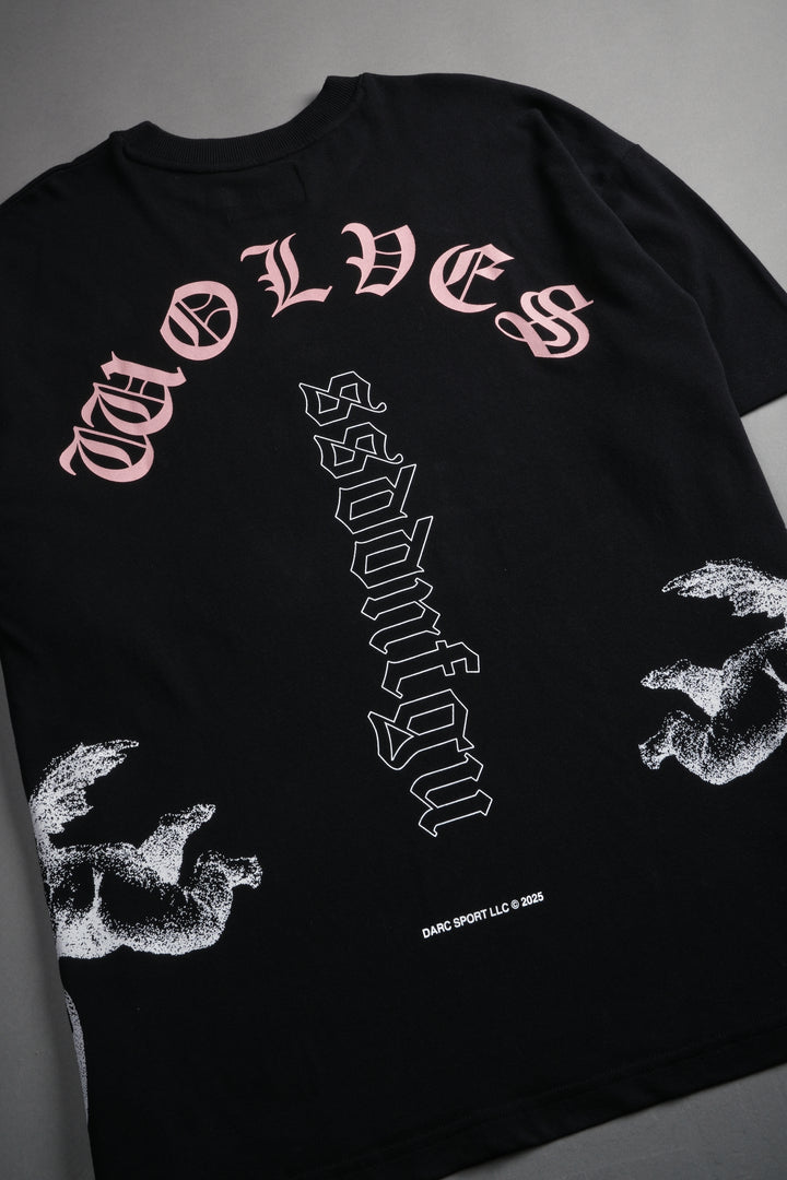 Won't Give Up "Premium" Oversized Tee in Black
