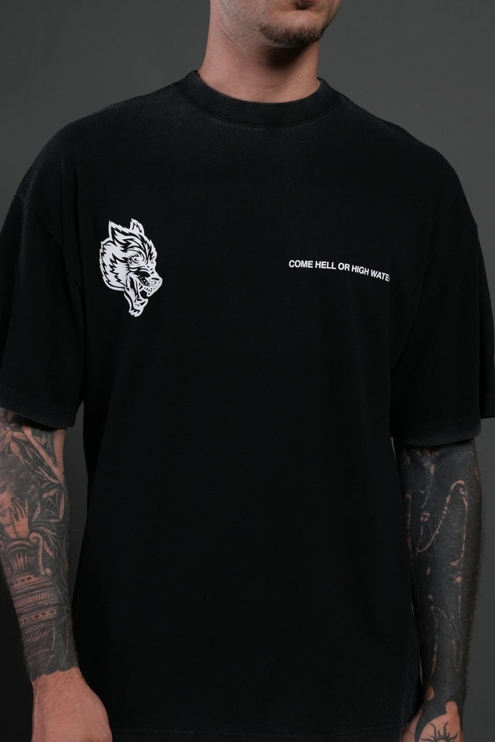 Come Hell Or High Water NFGU Premium Oversized Tee in Black