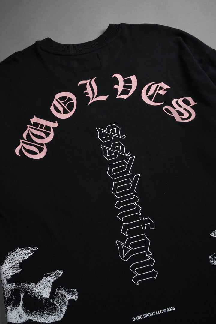 Won't Give Up "Premium" Oversized Tee in Black
