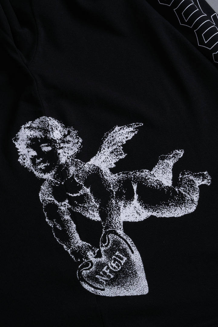 Won't Give Up "Premium" Oversized Tee in Black