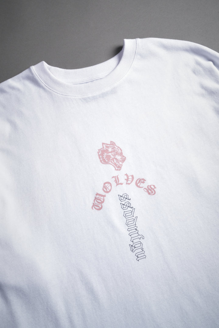 Won't Give Up "Premium" Oversized Tee in White