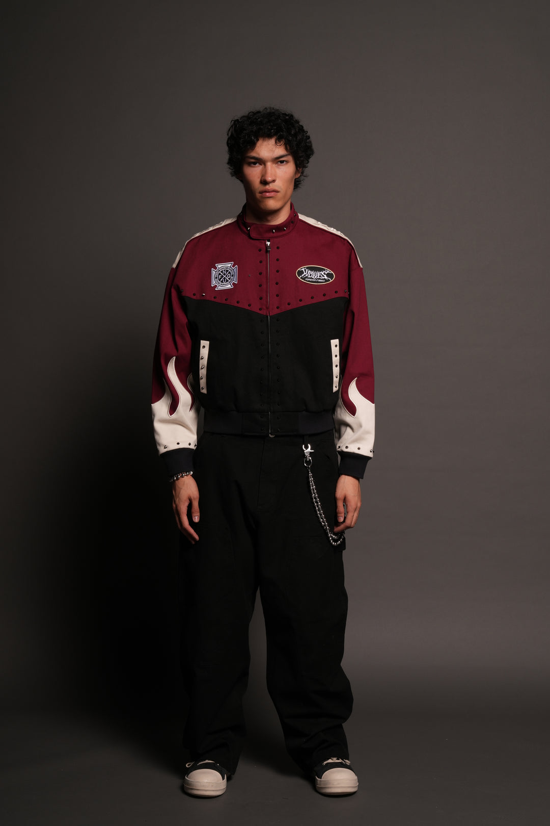 Mori Thorns Gordon Racing Jacket In Black/Oxblood