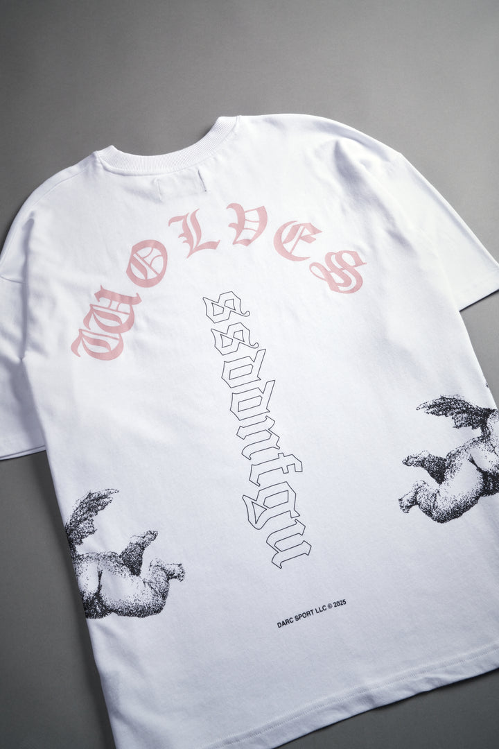 Won't Give Up "Premium" Oversized Tee in White