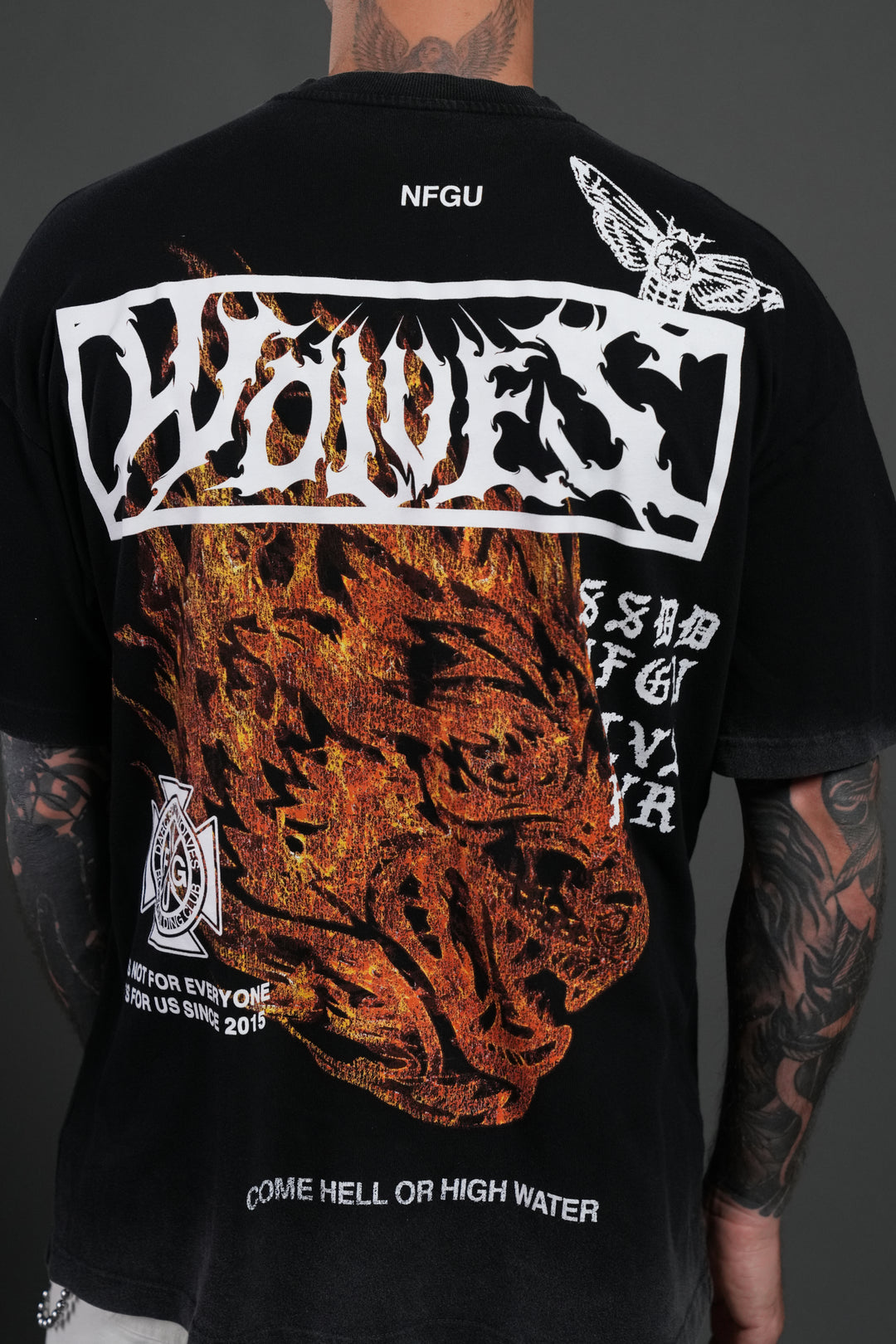 Come Hell Or High Water NFGU Premium Oversized Tee in Black