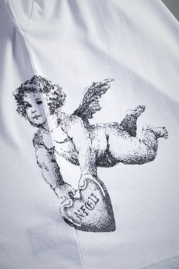 Won't Give Up "Premium" Oversized Tee in White