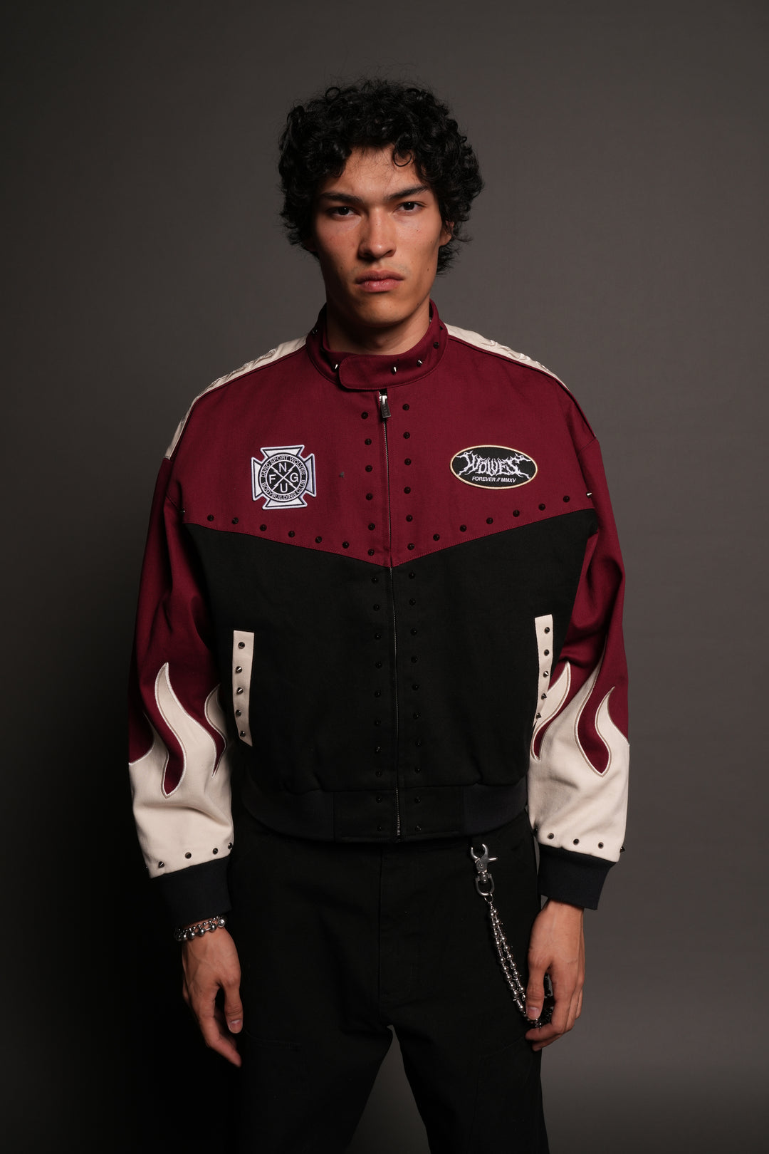 Mori Thorns Gordon Racing Jacket In Black/Oxblood
