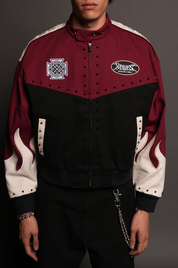 Mori Thorns Gordon Racing Jacket In Black/Oxblood
