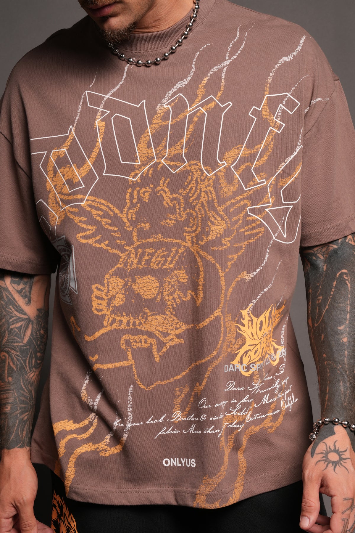 Cherub Flame Premium Tee In Mojave Brown