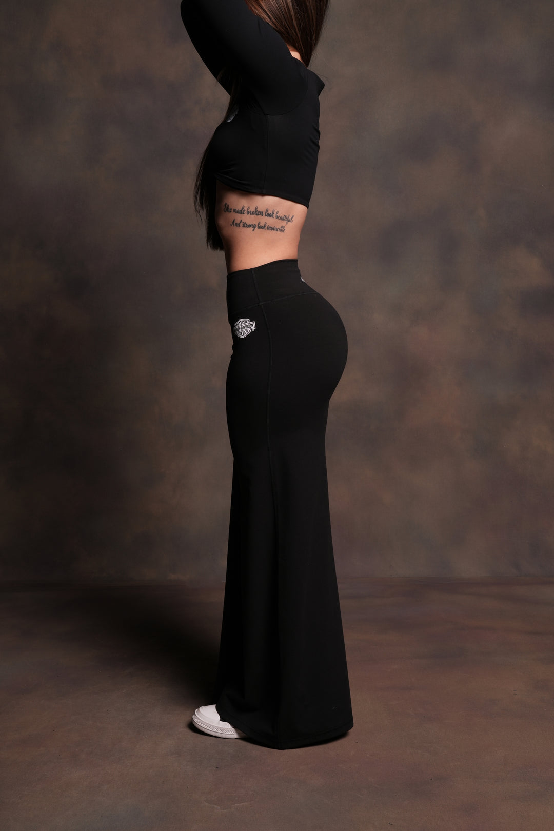 Harley-Davidson Wolves Wide Leg Energy Pants in Black