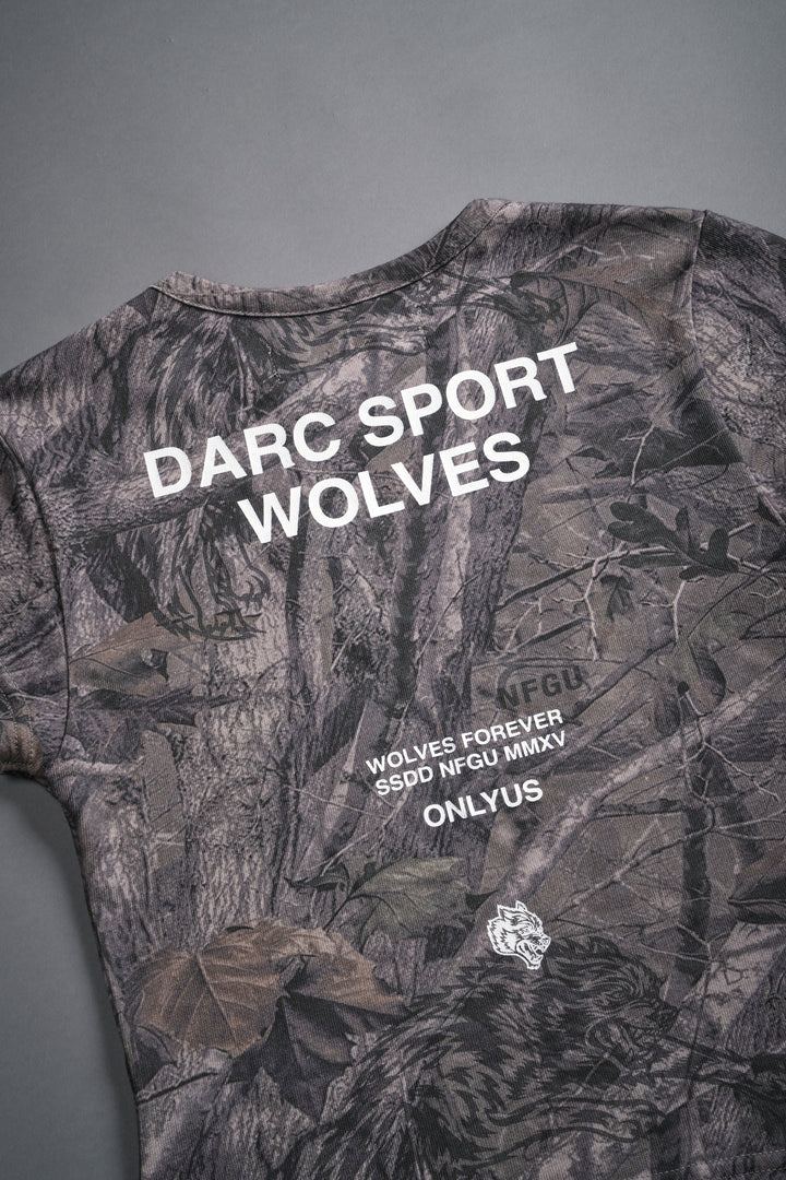 Darc Sport Wolves "Baby" Tee in Driftwood Wolf Forest Camo