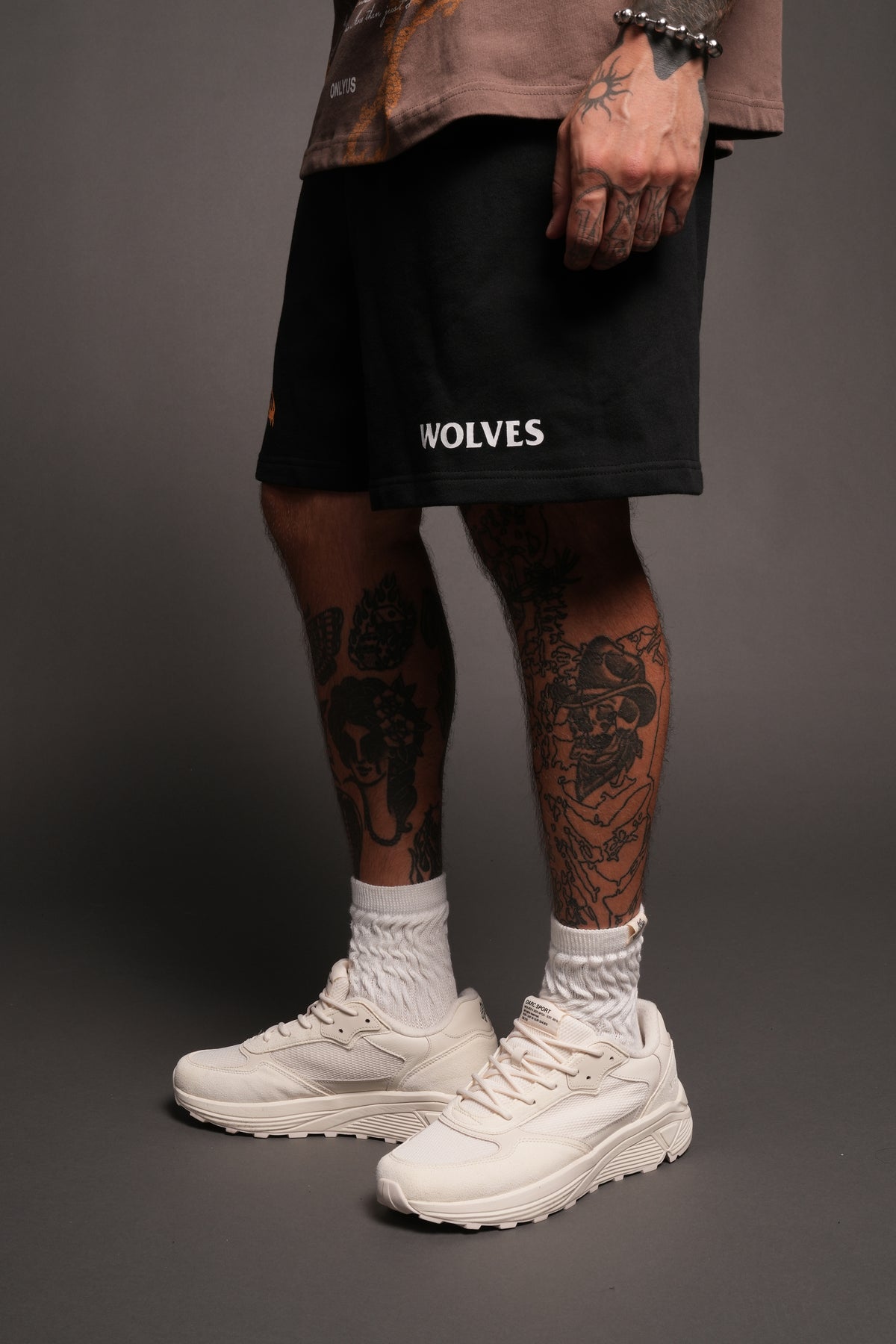 Leap Of Faith V2 Oversized Post Lounge Sweat Shorts In Black