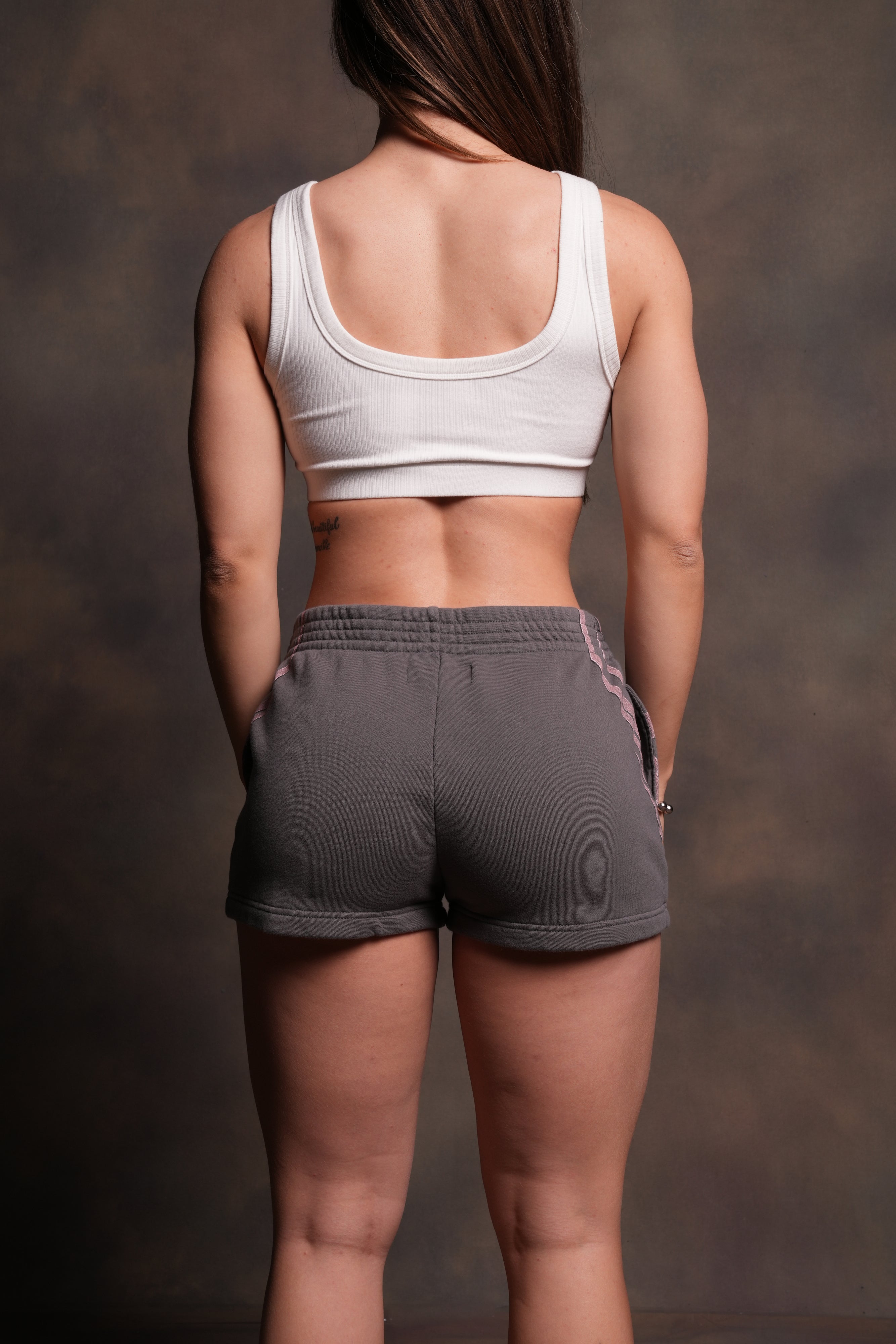 Real Recognize Real Ellie Sweat Shorts in Slate Gray