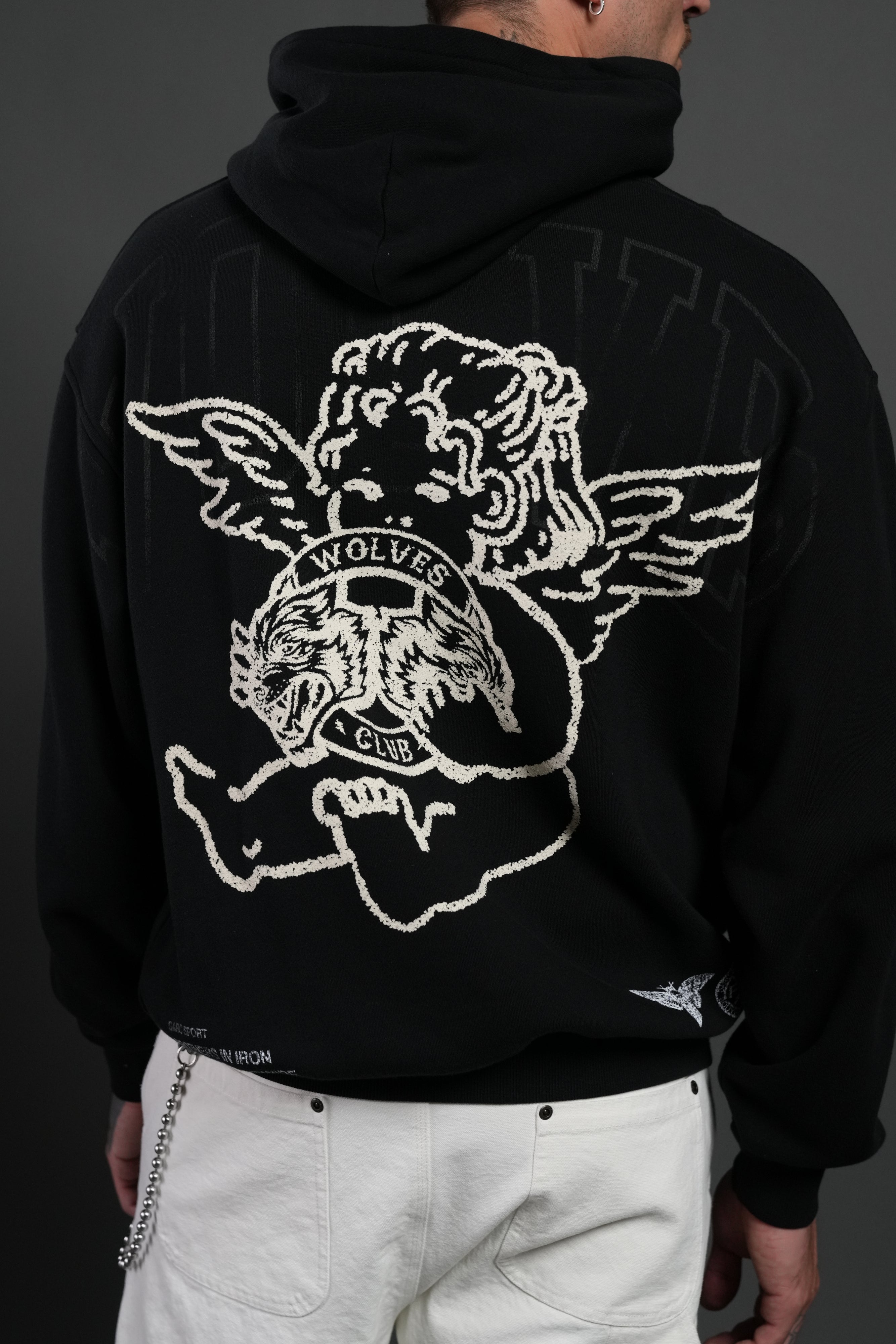 Wolves Club Cherub Pierce Hoodie in Black – DarcSport