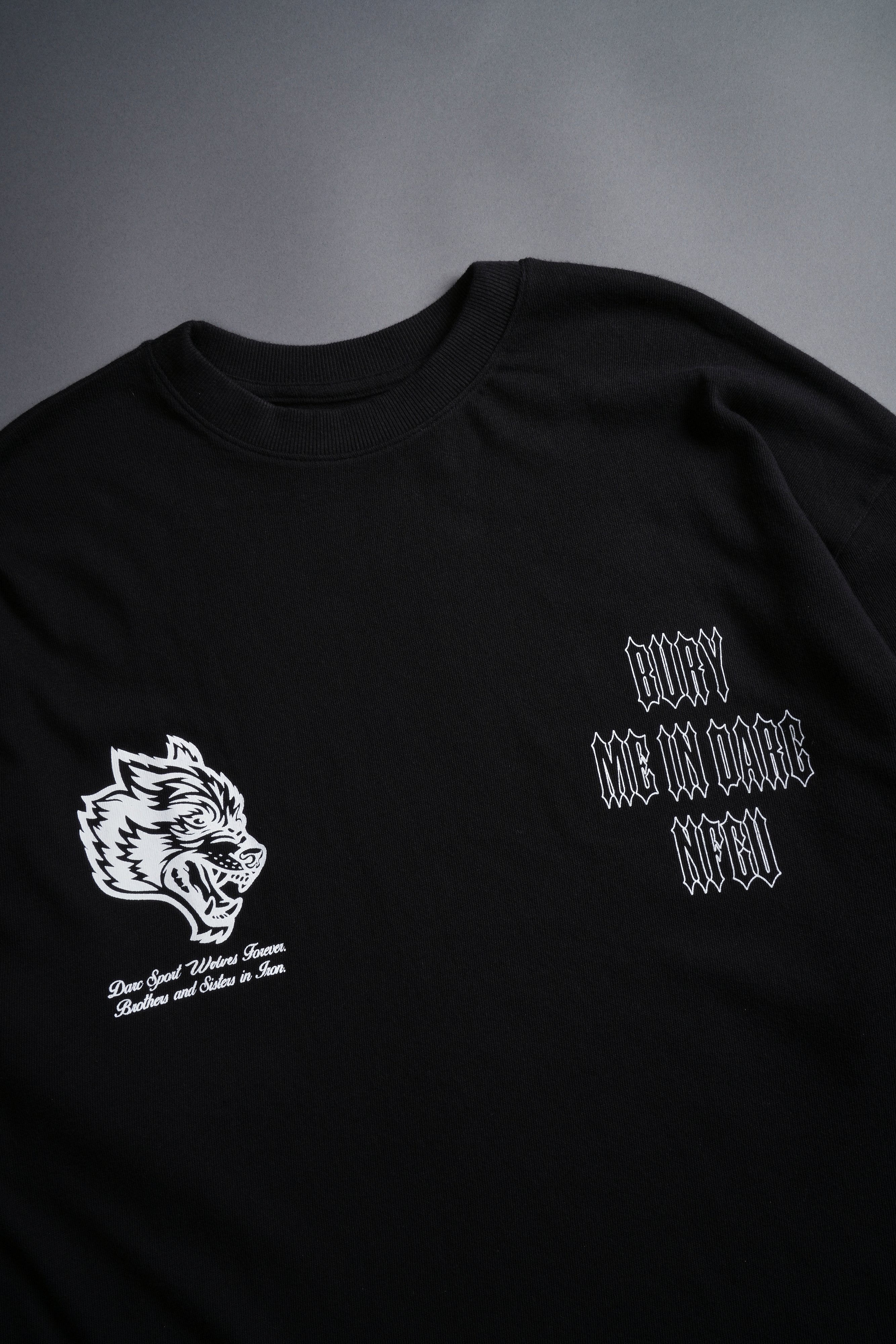 Bury Me In Darc NFGU V2 "Premium" Oversized Tee in Black/White