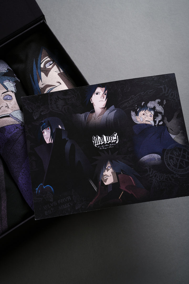 Uchiha Clan "Side-By-Side" Tee Box Set in Black