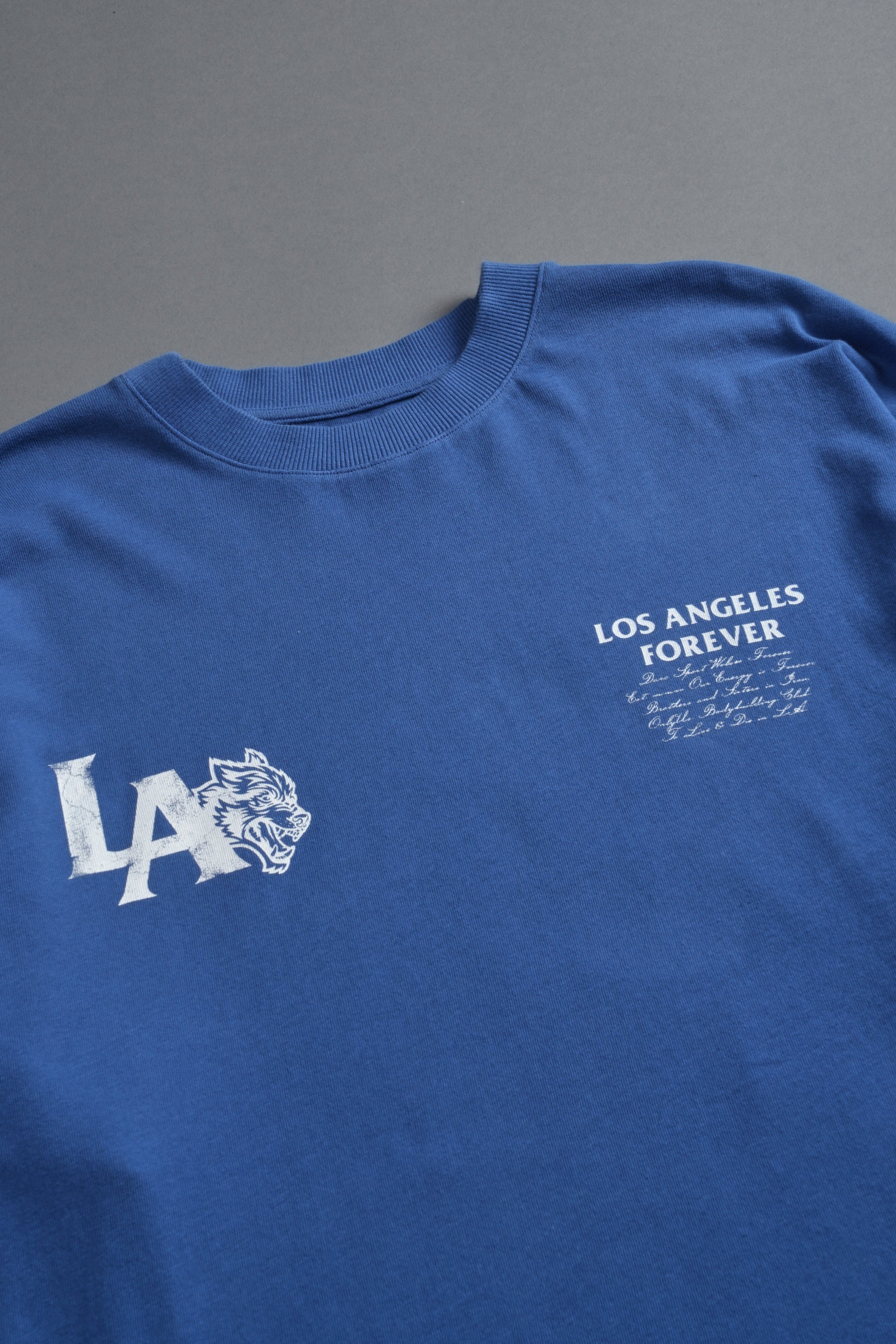 La Wolves V2 Premium Oversized Tee in La Blue