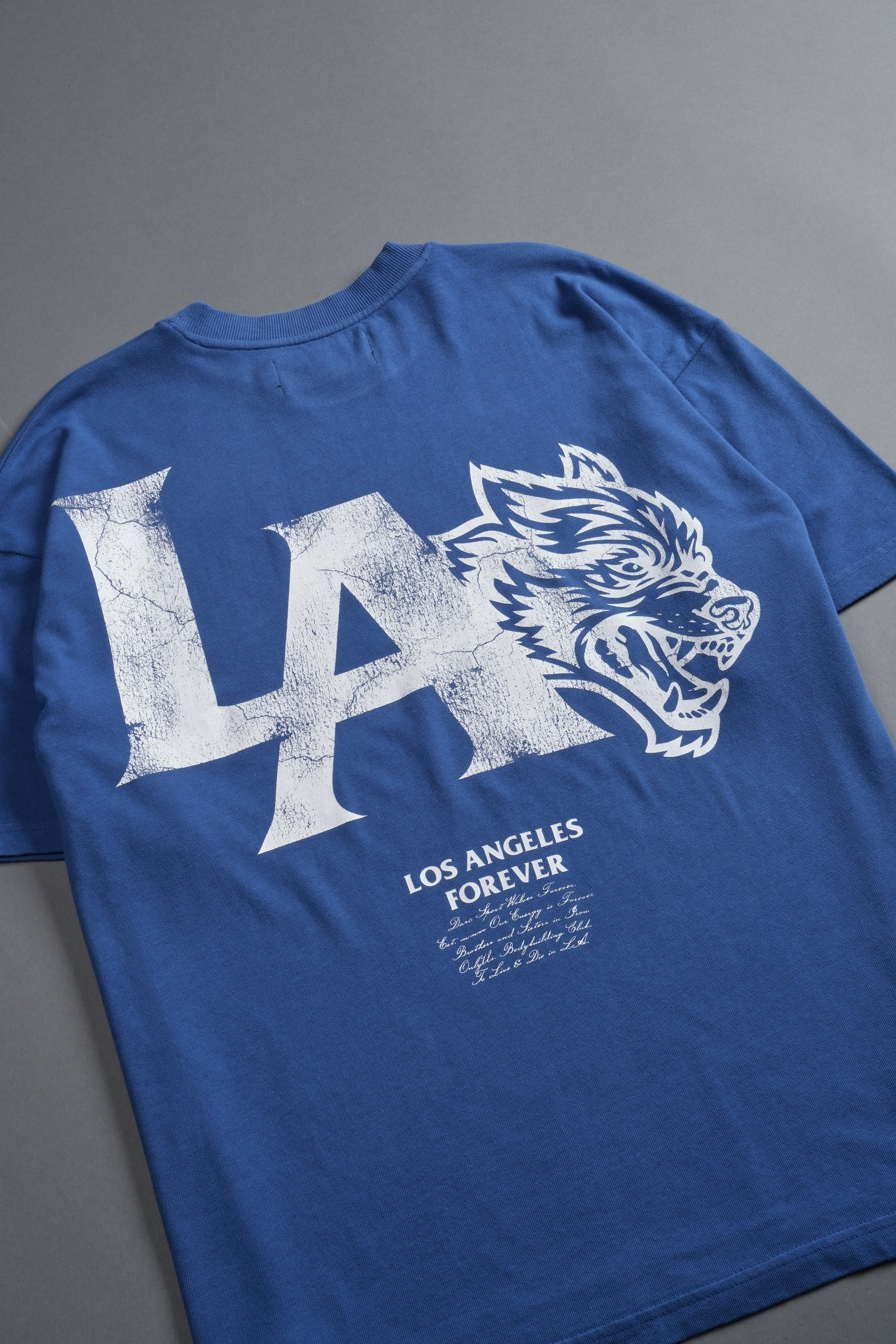 La Wolves V2 Premium Oversized Tee in La Blue