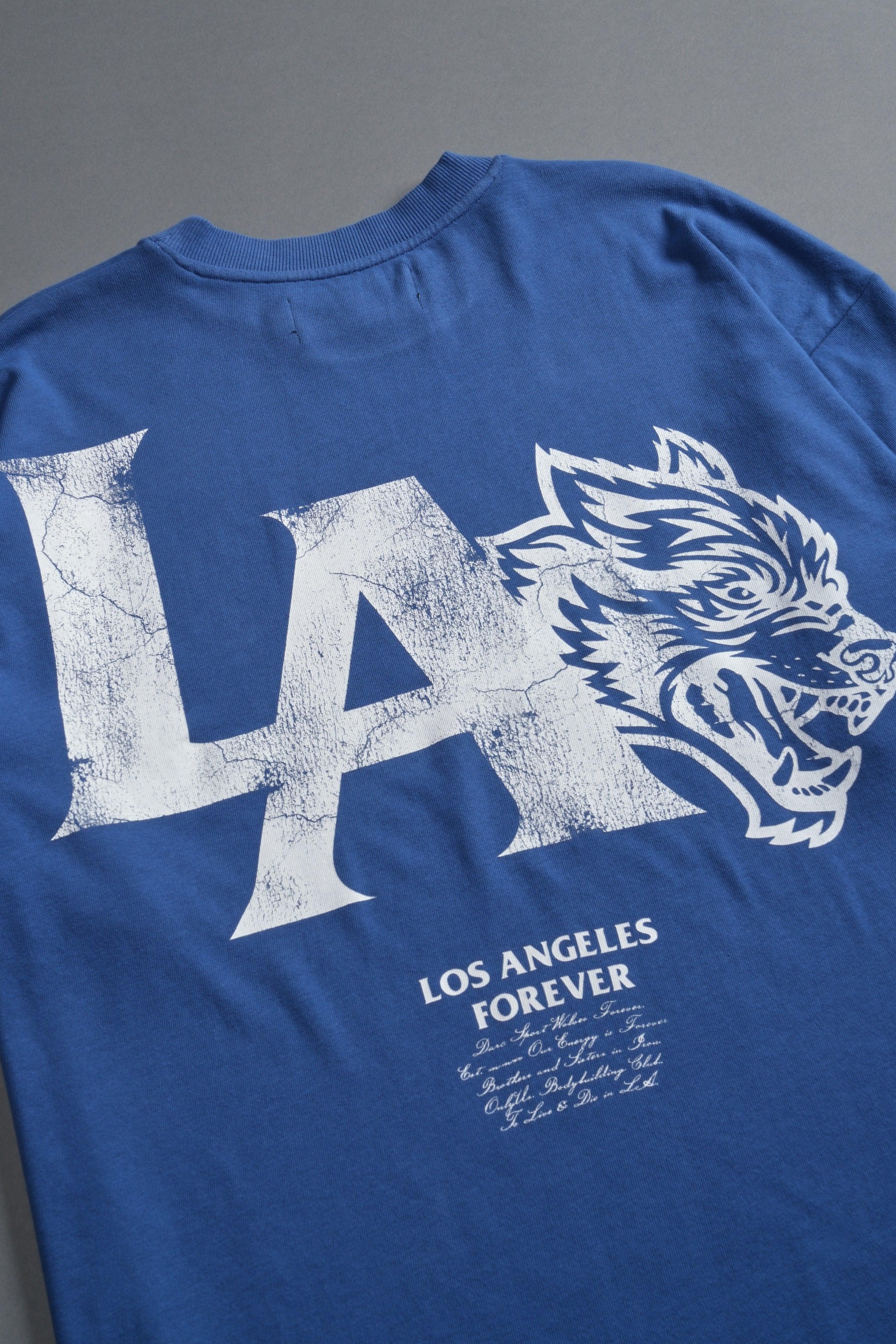 La Wolves V2 Premium Oversized Tee in La Blue