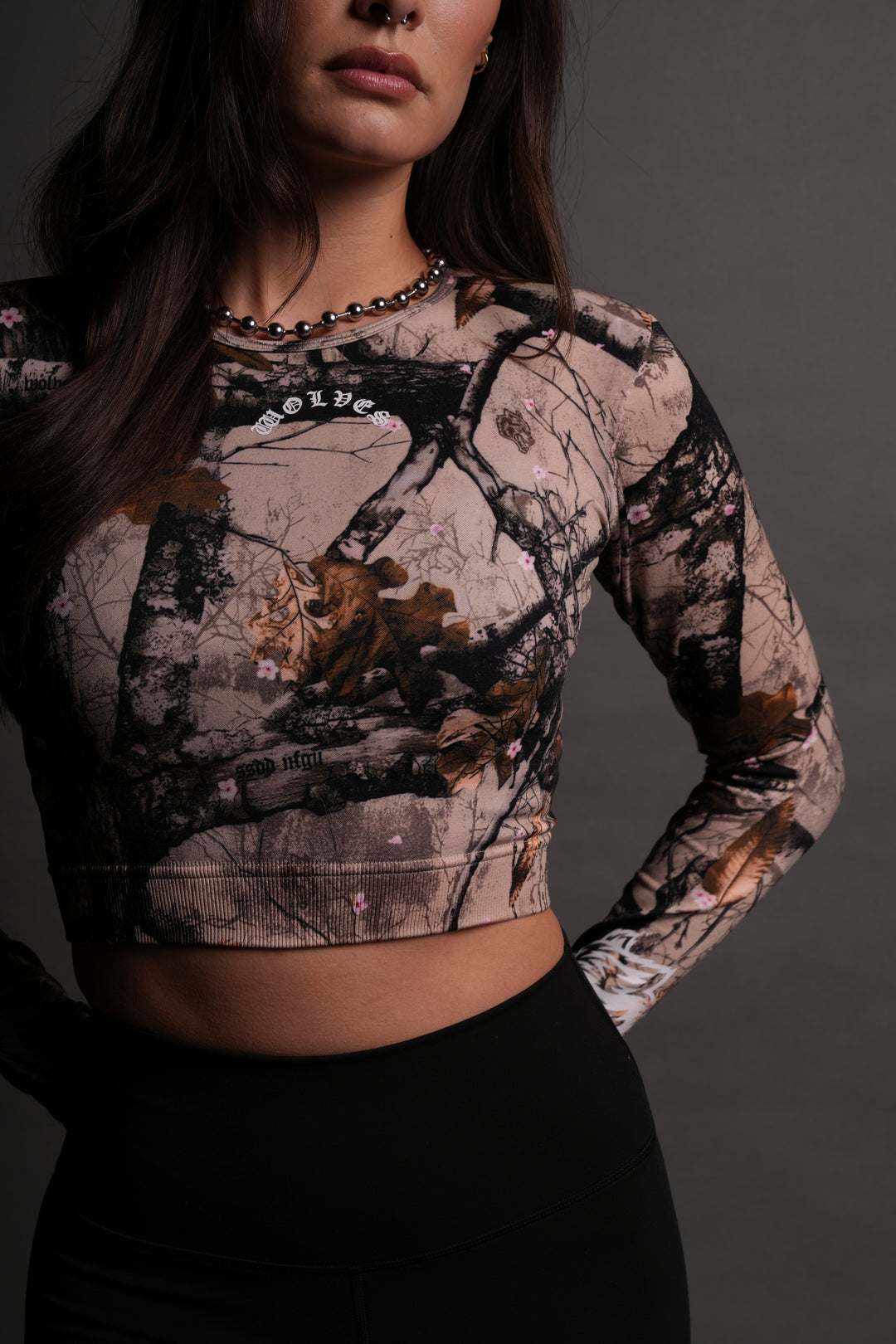 Chopper Everson "Everson Seamless" L/S Top in Cherry Blossom Woodland Camo