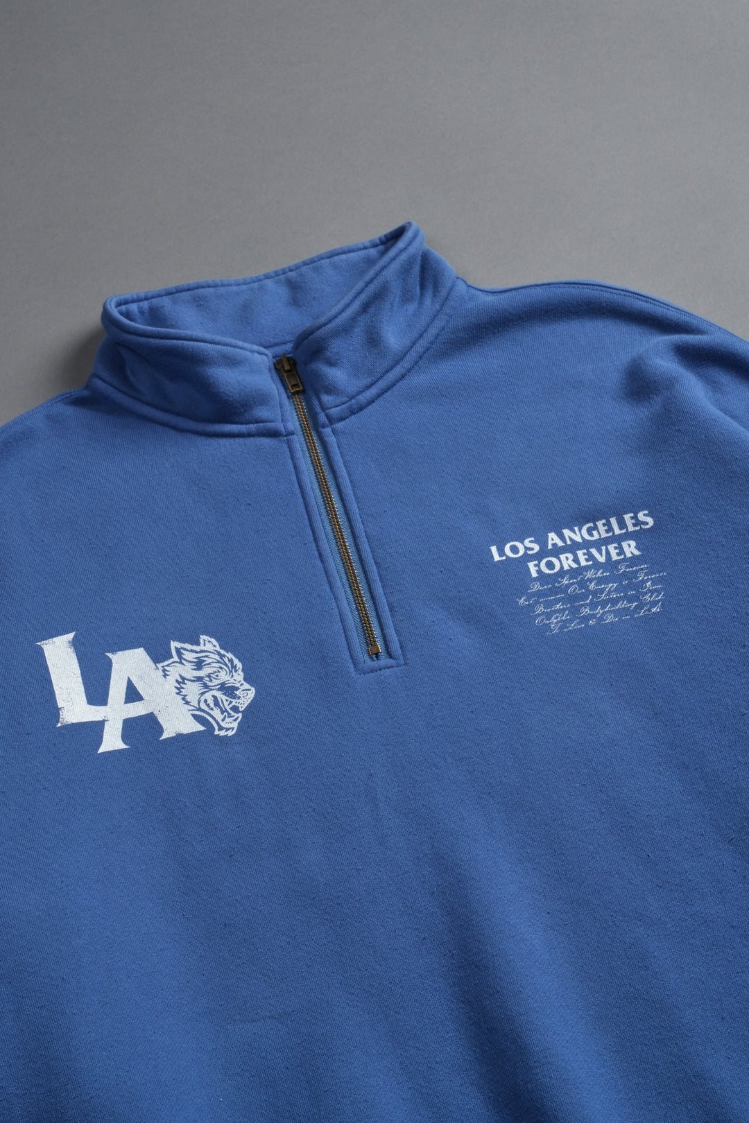 La Wolves V2 Duke 1/4 Zip Mock Neck in La Blue