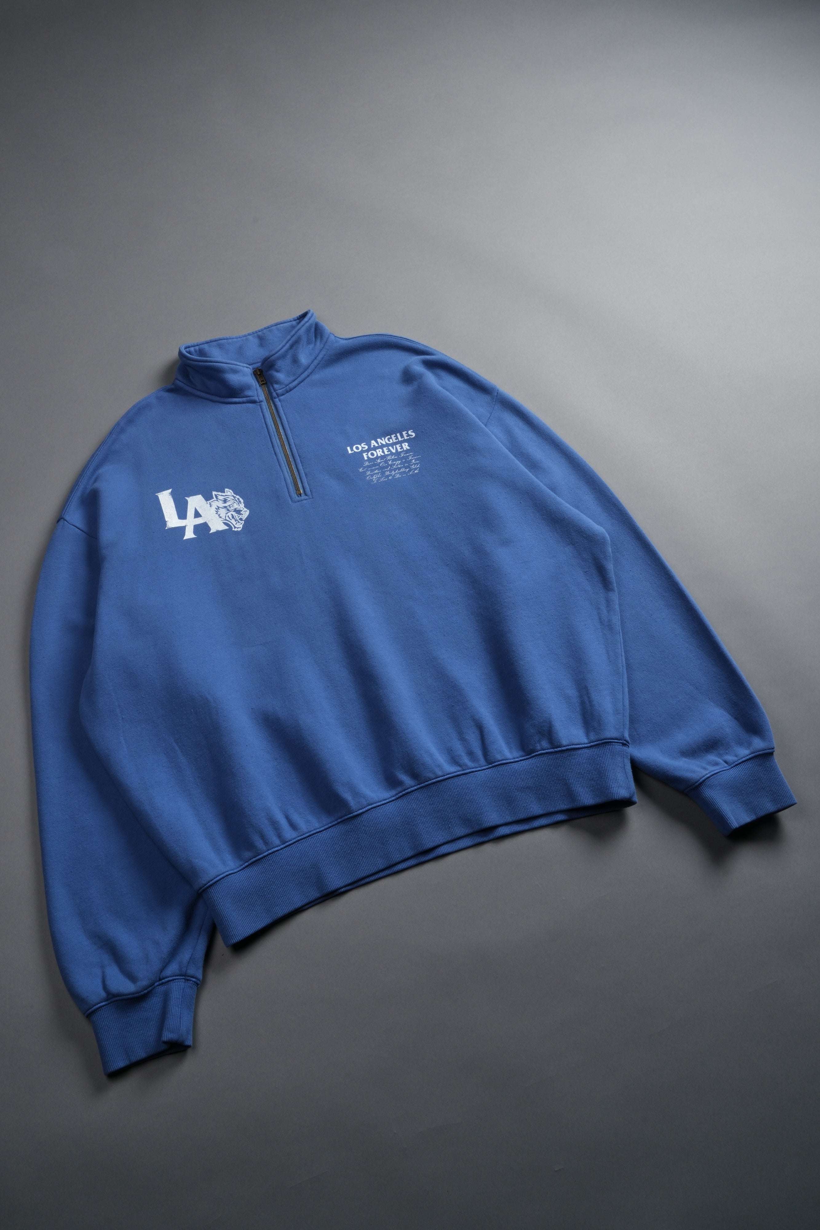 La Wolves V2 Duke 1/4 Zip Mock Neck in La Blue