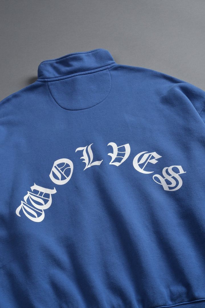 La Wolves V2 Duke 1/4 Zip Mock Neck in La Blue