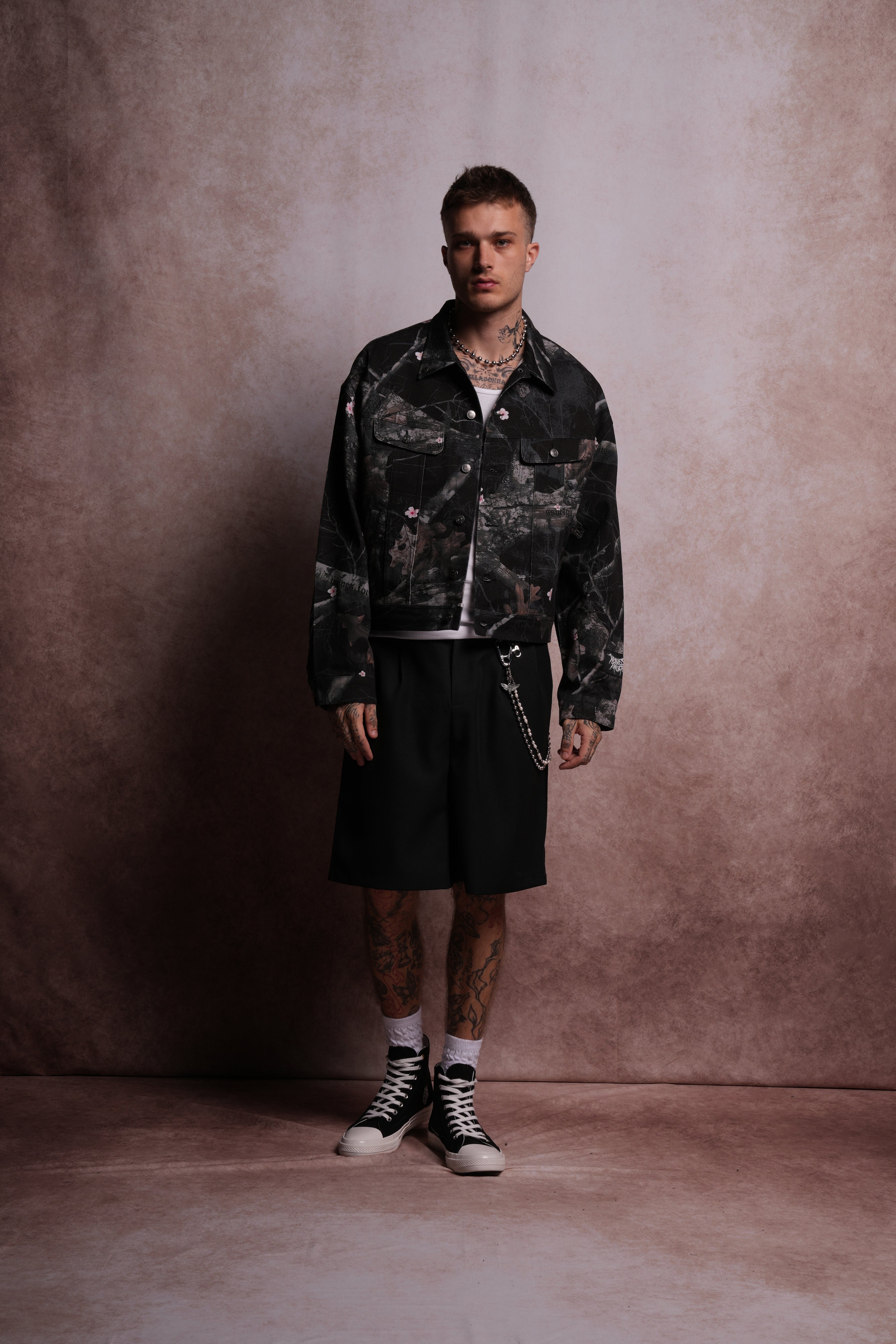 Forged From Iron Cropped American Denim Jacket in Darc